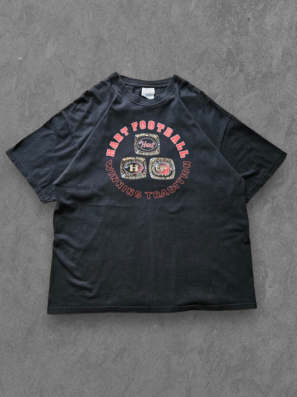 00s HANES ''HART FOOTBALL'' T-SHIRT [XL]
