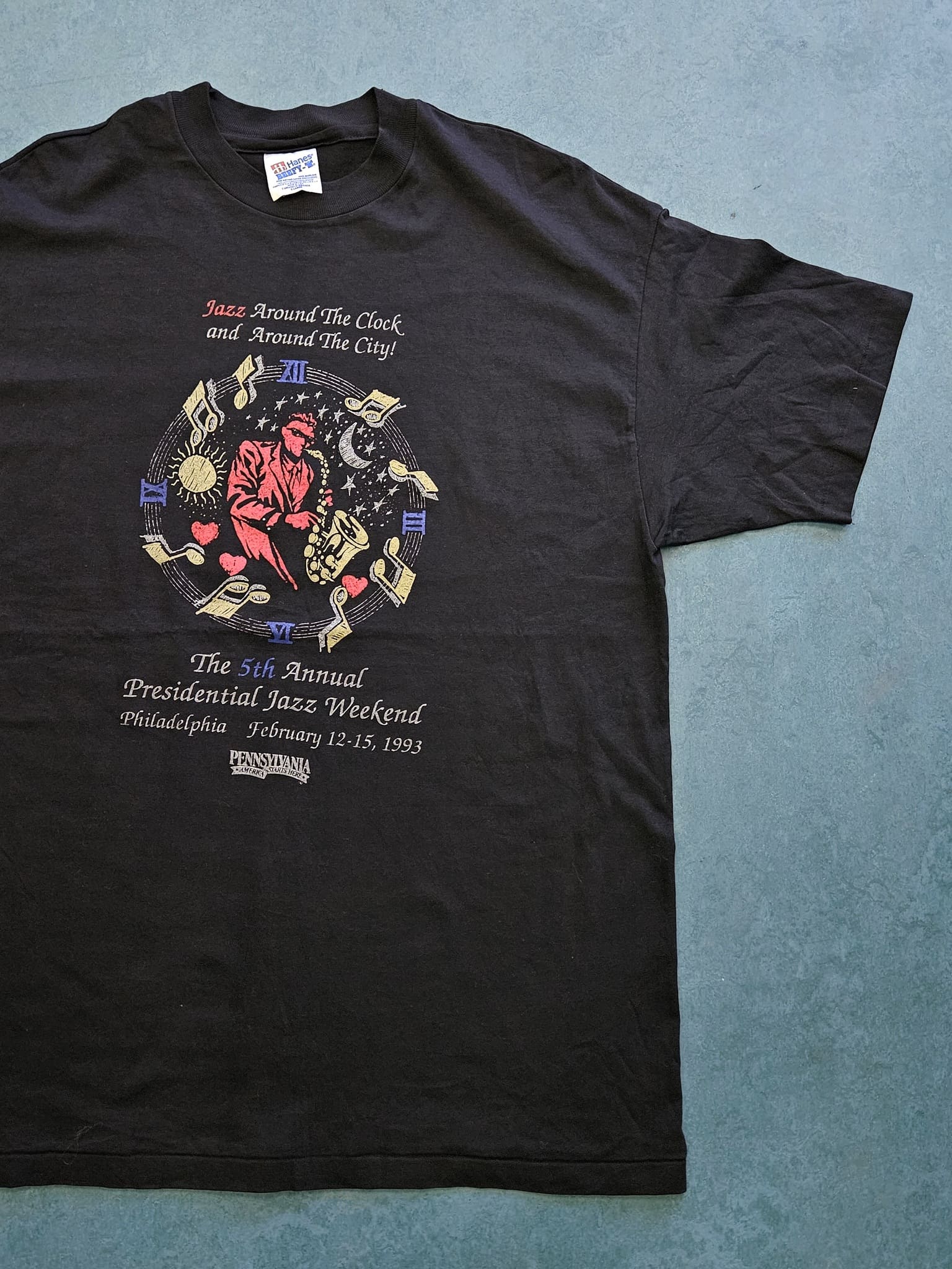 1990s VINTAGE ''JAZZ WEEKEND'' T-SHIRT [XL]