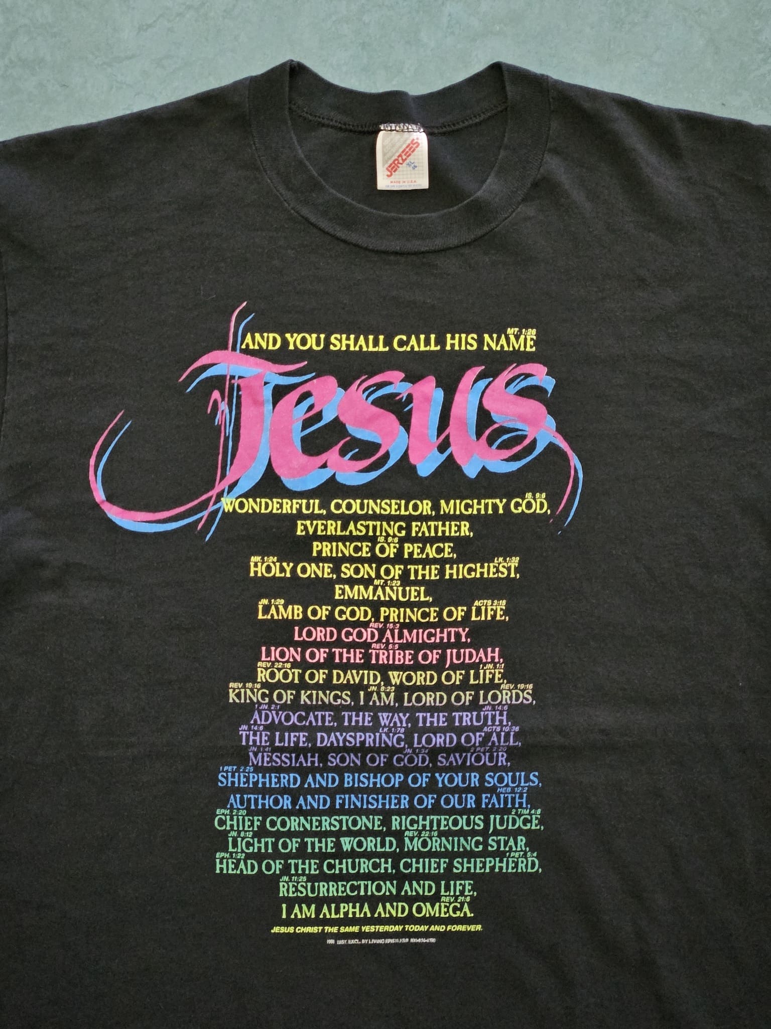 1990s VINTAGE ''JESUS'' T-SHIRT [XL]