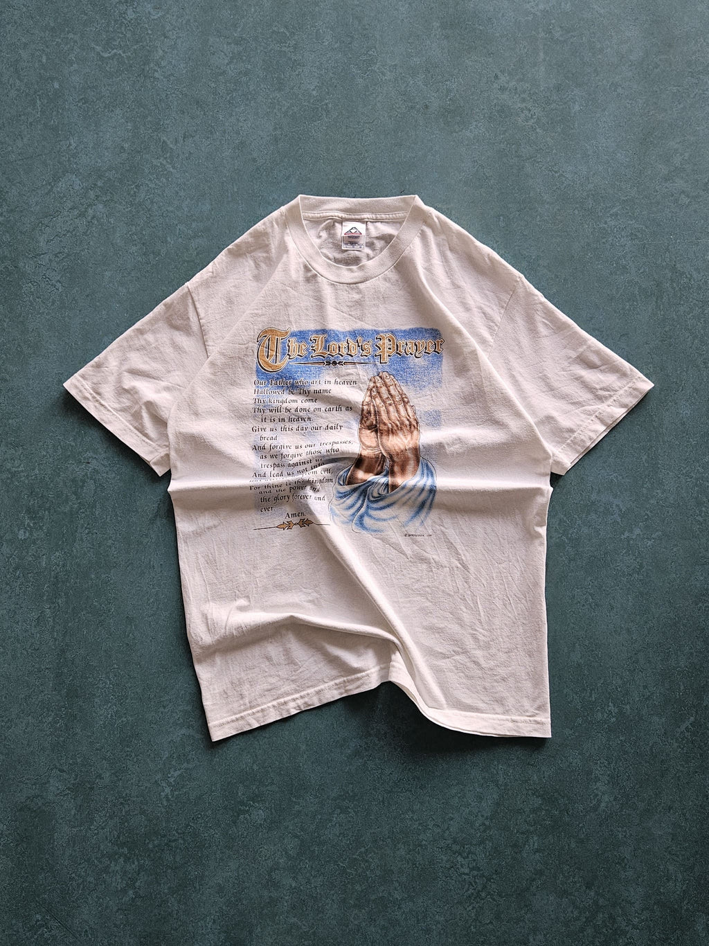 1990s VINTAGE ''LORD'S PRAYER'' T-SHIRT [XL]