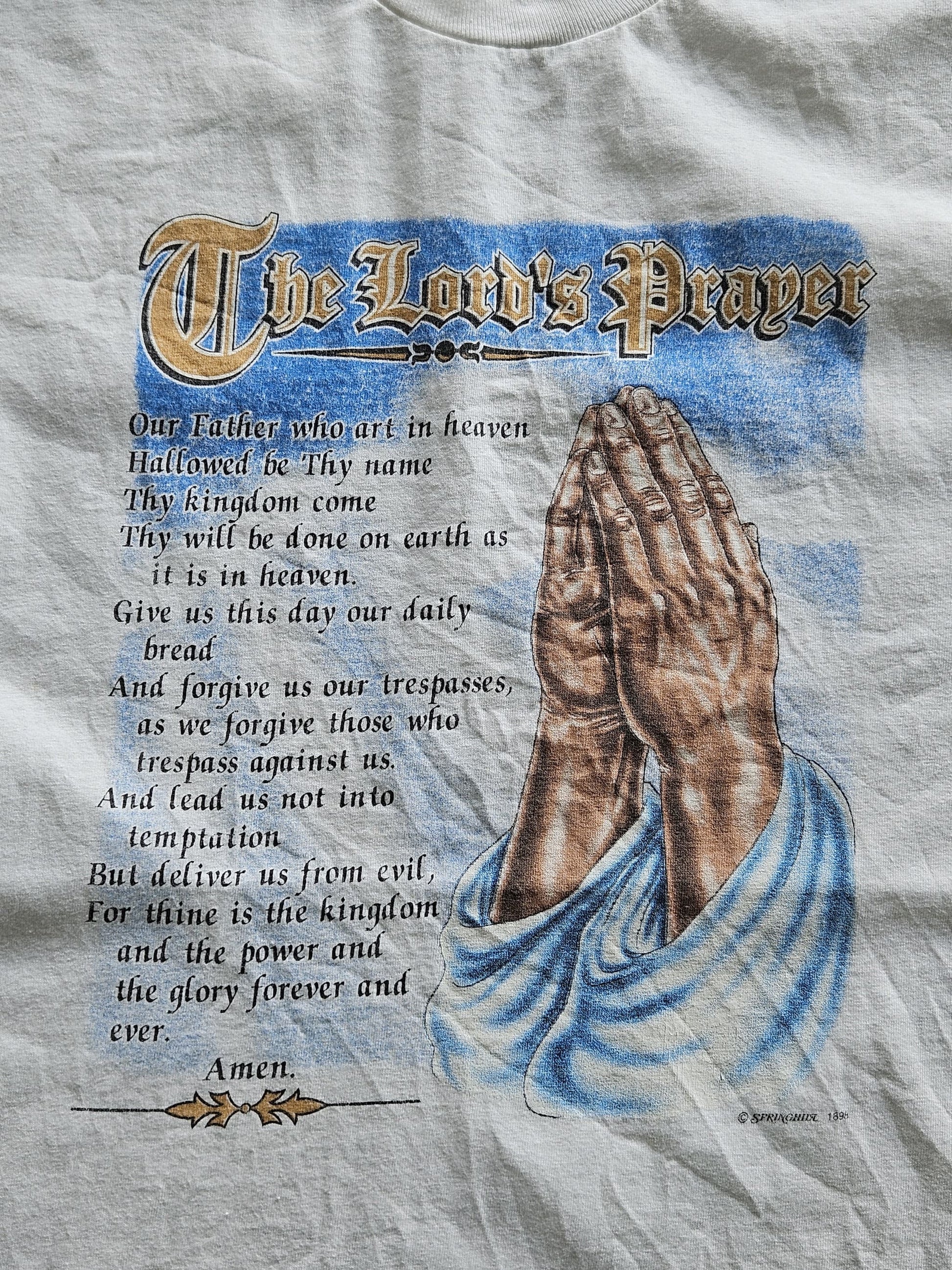 1990s VINTAGE ''LORD'S PRAYER'' T-SHIRT [XL]