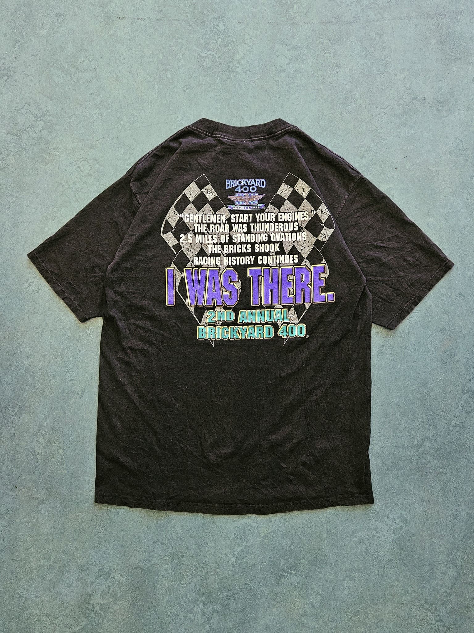 1990s VINTAGE ''NASCAR BRICKYARD'' T-SHIRT [XL]