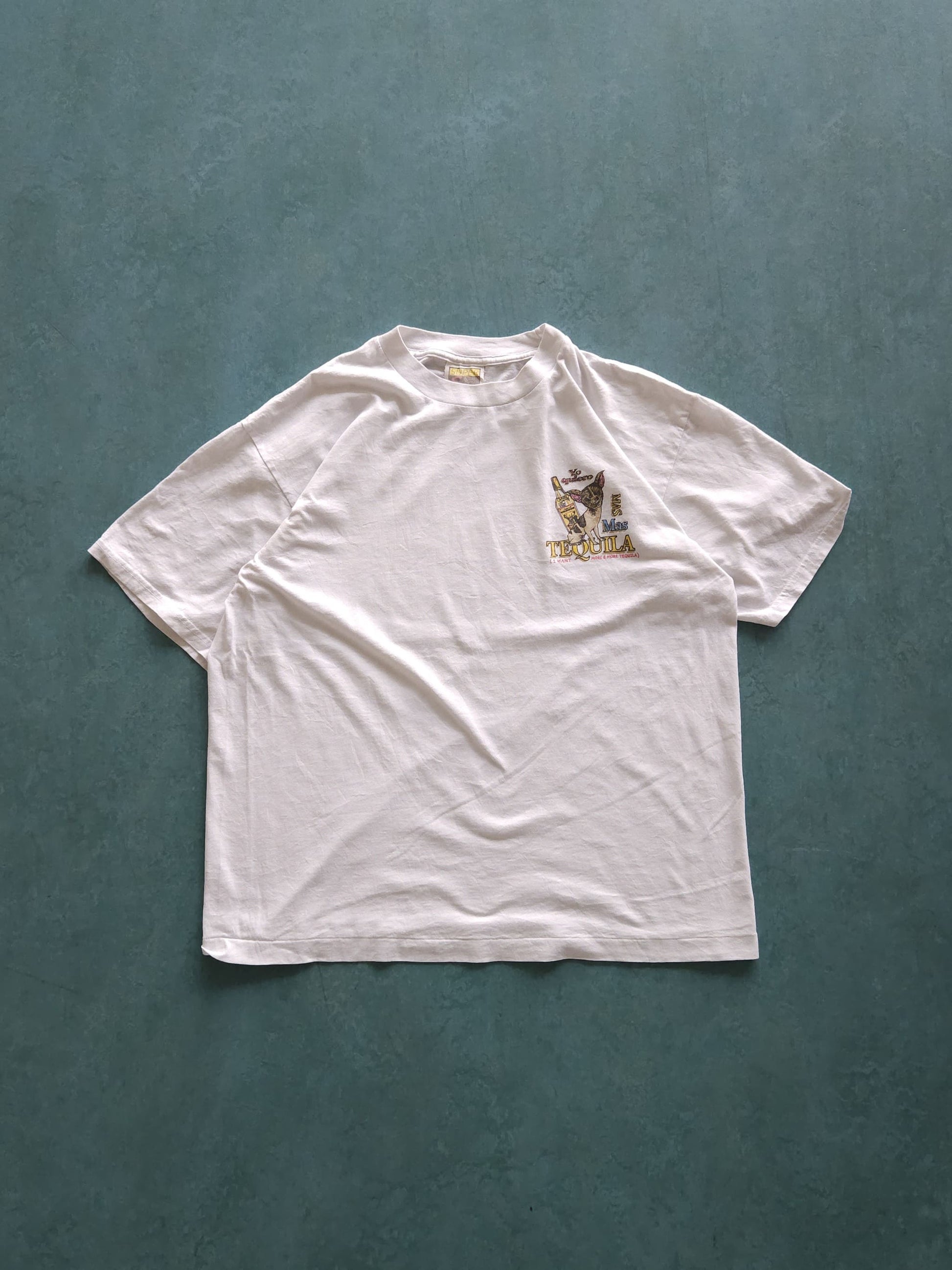 1990s VINTAGE ''QUIERO TEQUILA'' T-SHIRT [L]