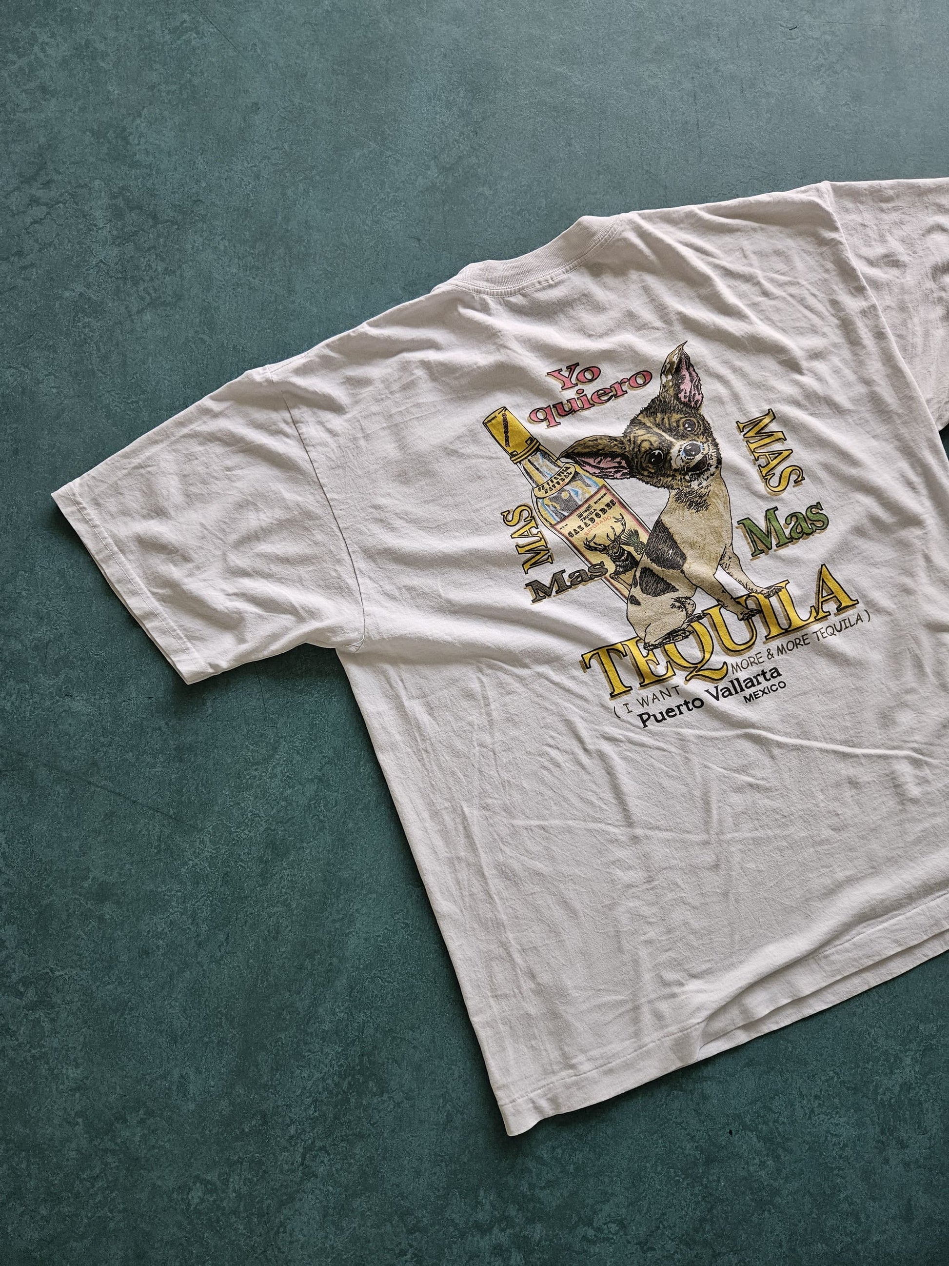 1990s VINTAGE ''QUIERO TEQUILA'' T-SHIRT [L]