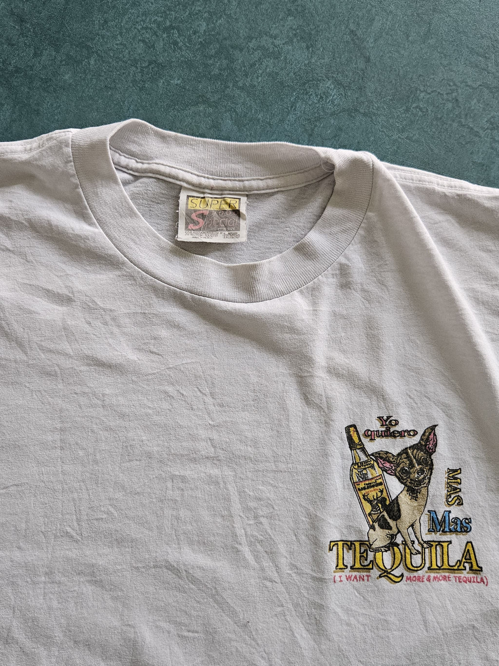 1990s VINTAGE ''QUIERO TEQUILA'' T-SHIRT [L]