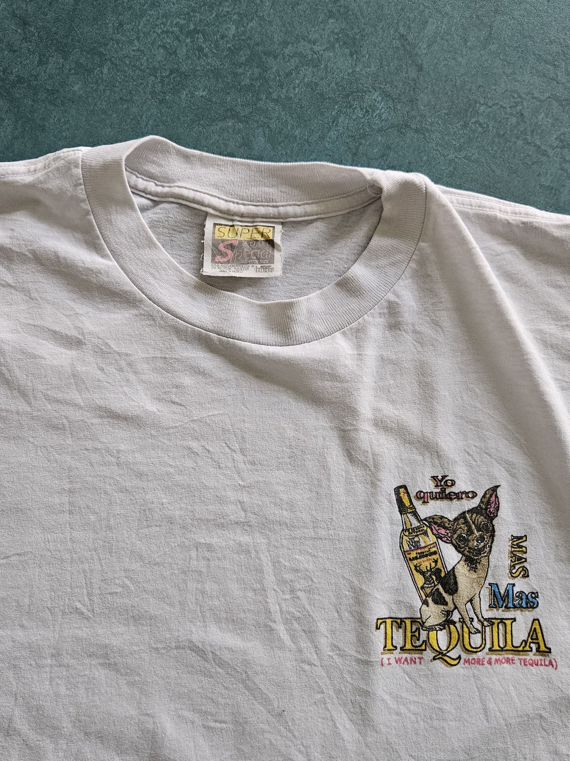 1990s VINTAGE ''QUIERO TEQUILA'' T-SHIRT [L]