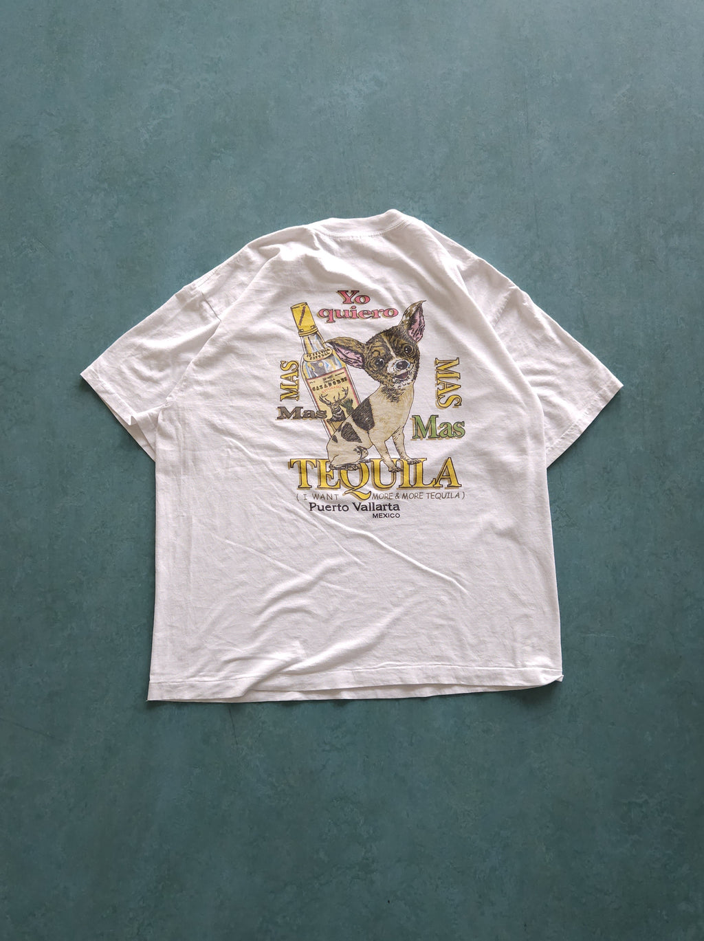 1990s VINTAGE ''QUIERO TEQUILA'' T-SHIRT [L]