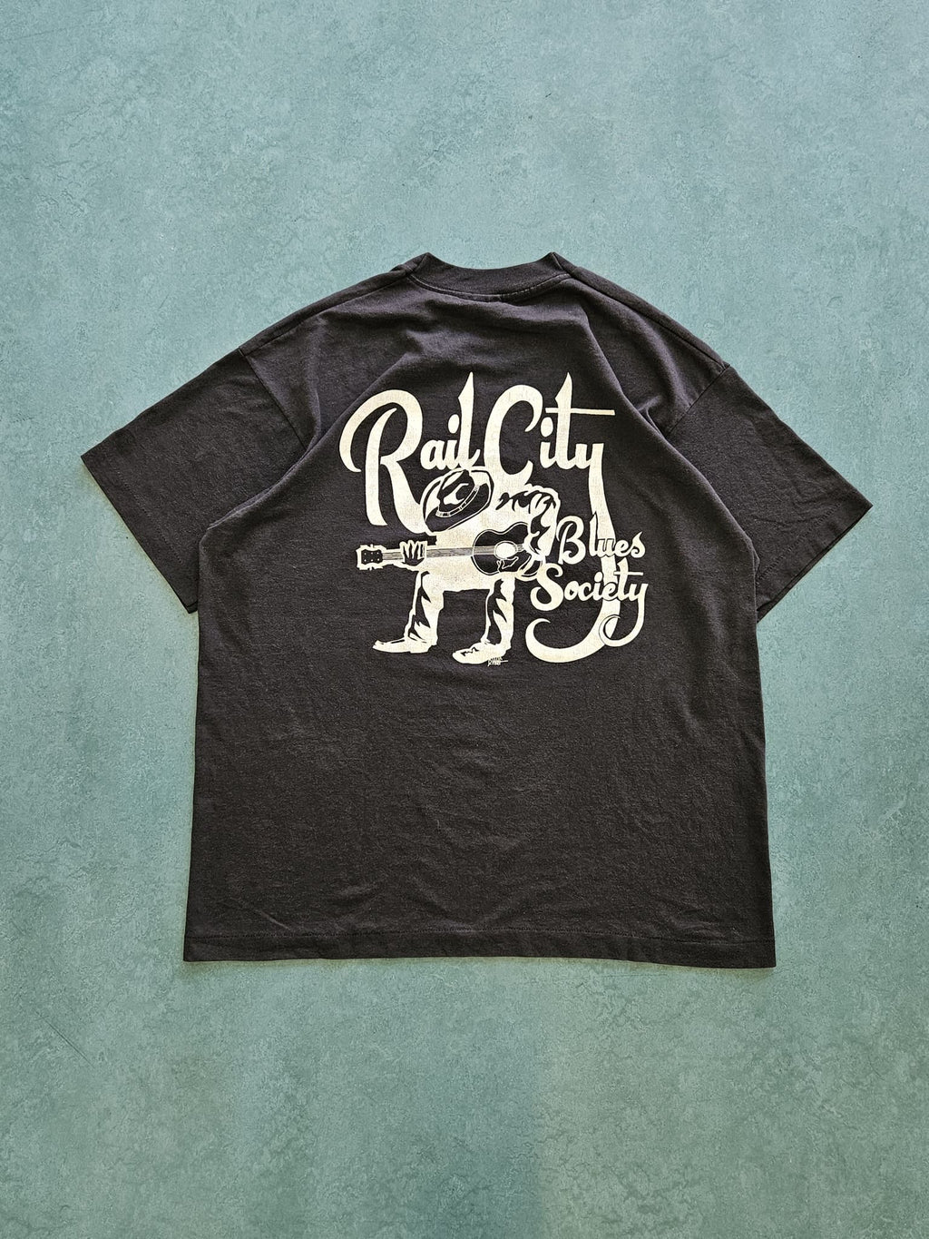 1990s VINTAGE ''RAIL CITY BLUES'' T-SHIRT [XL]