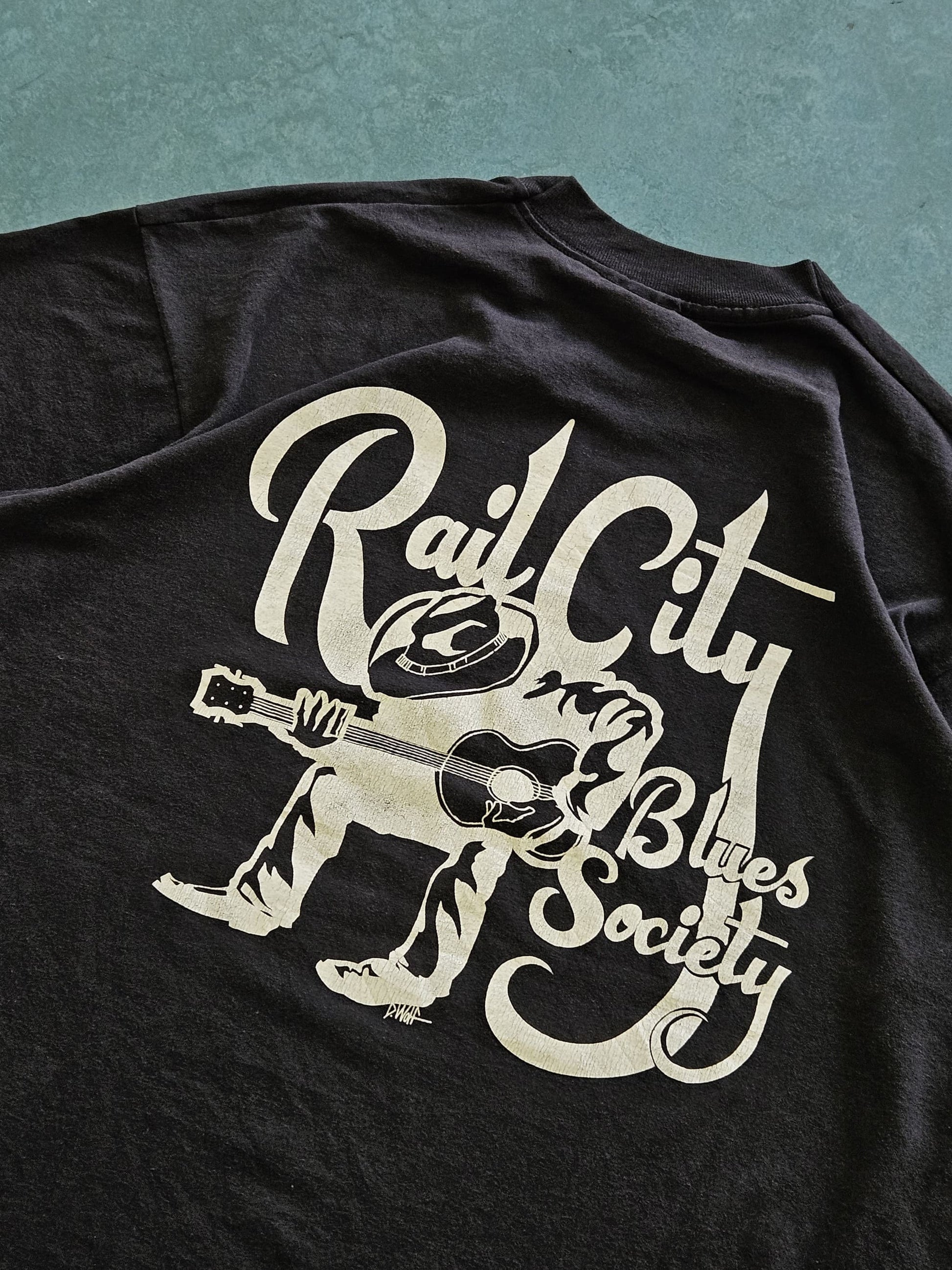 1990s VINTAGE ''RAIL CITY BLUES'' T-SHIRT [XL]