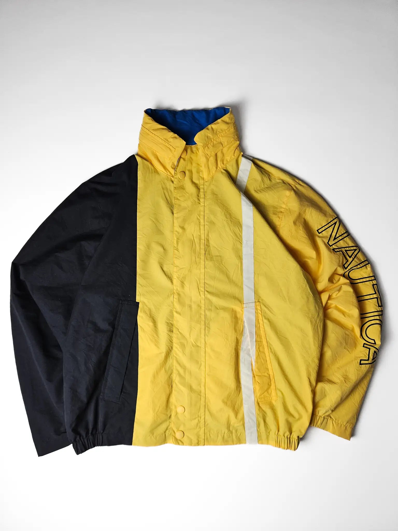 Nautica Japan Market sailing jacket voorkant geel zwart XL
