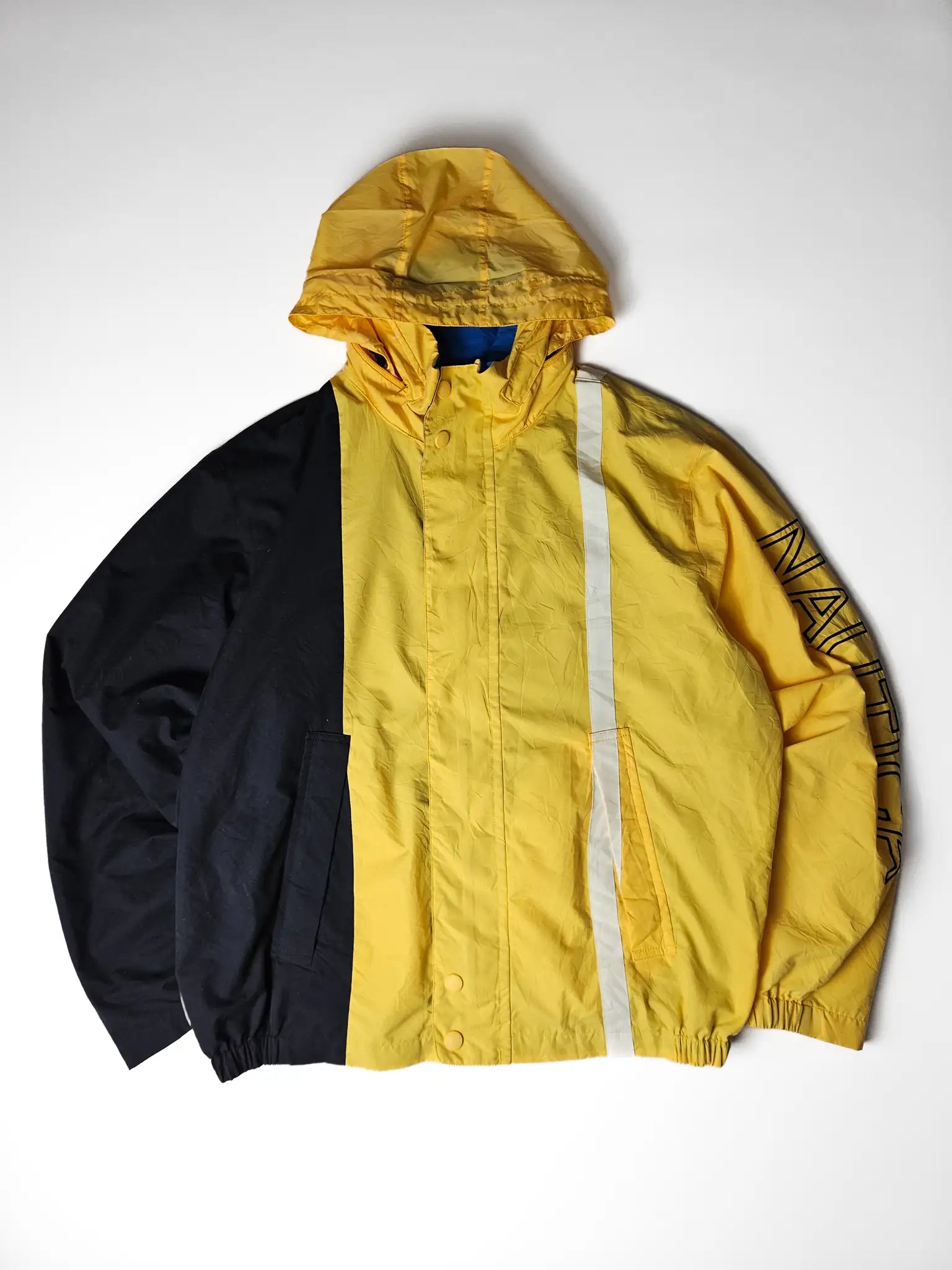 Nautica Japan Market sailing jacket voorkant geel zwart XL
