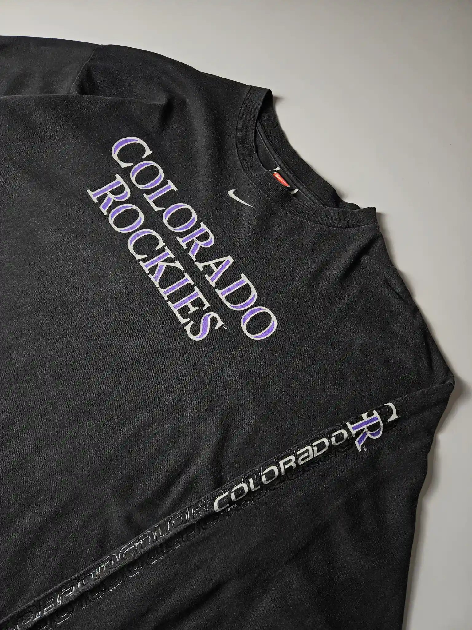 Colorado Rockies serif frontprint detail vintage Nike
