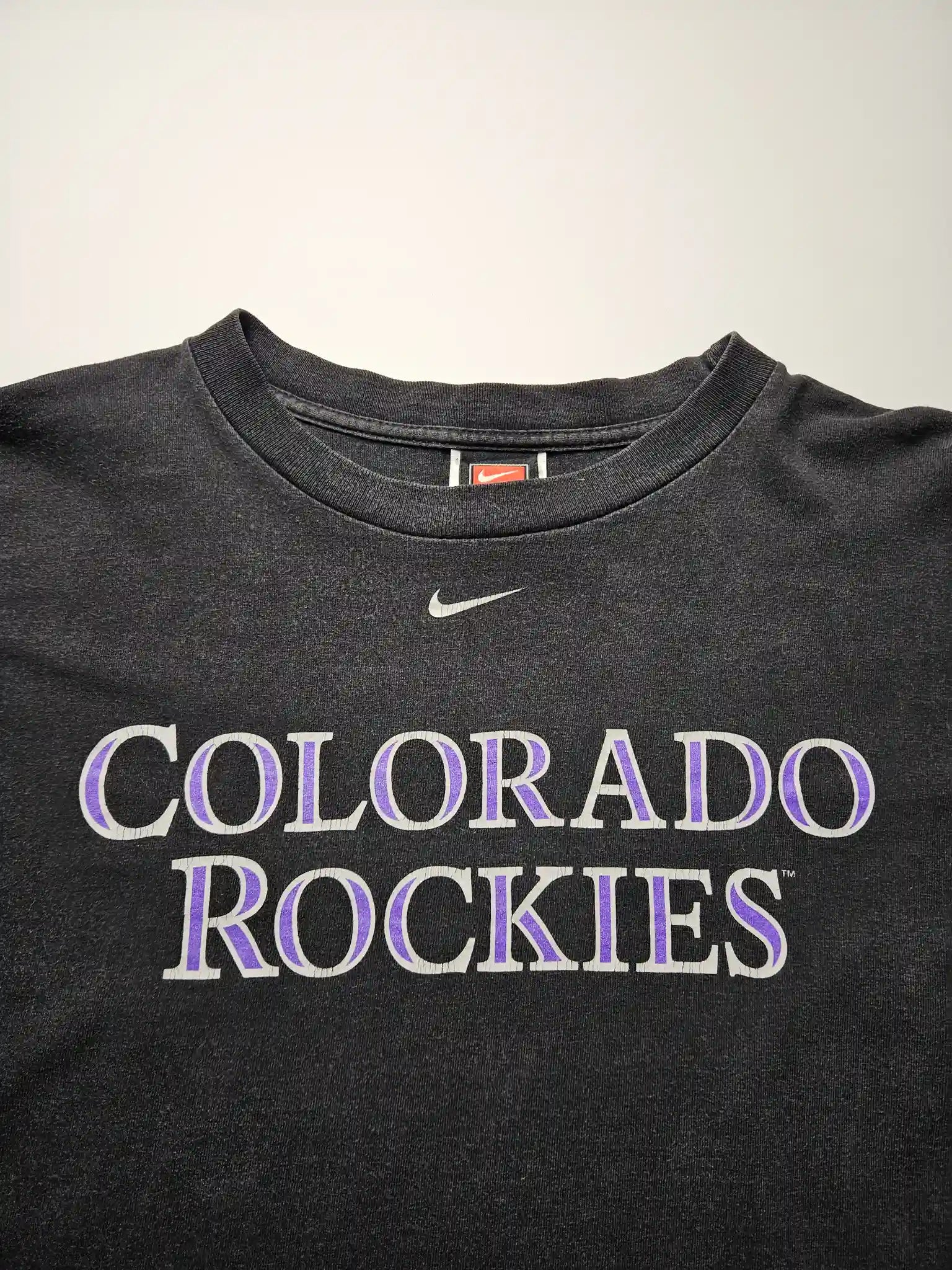 Colorado Rockies serif frontprint detail vintage Nike
