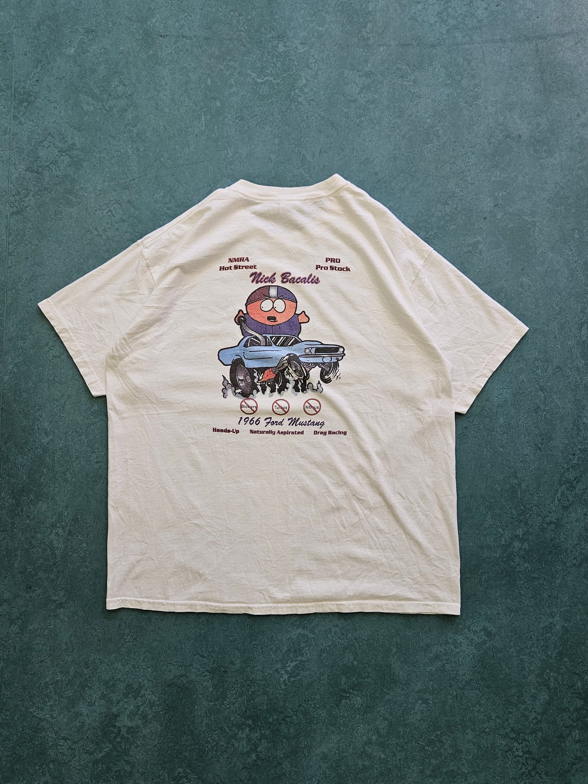 2000s VINTAGE ''FORD MUSTANG RACING'' T-SHIRT [XL]