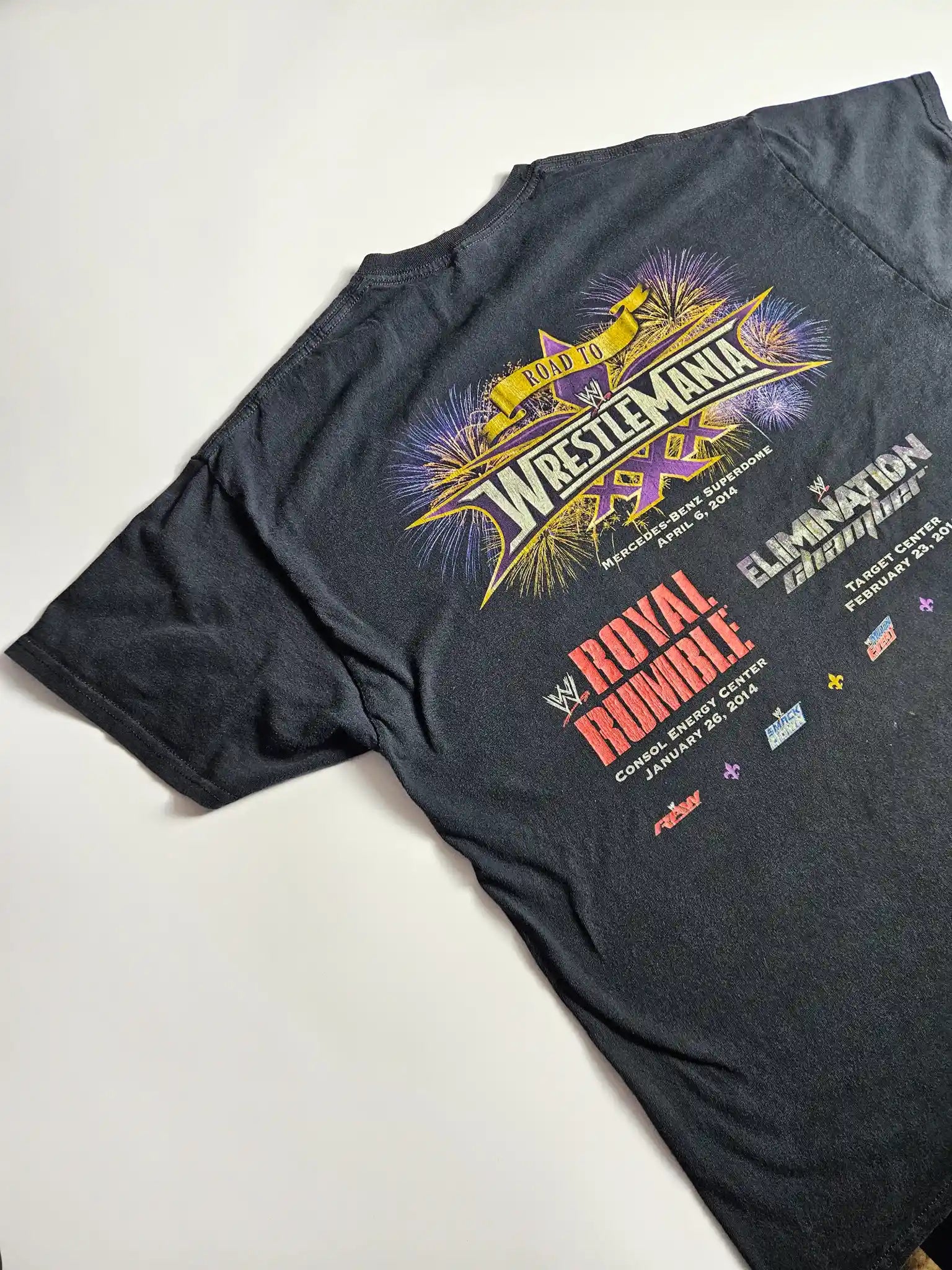 WrestleMania XXX Road to WrestleMania graphic achterkant
