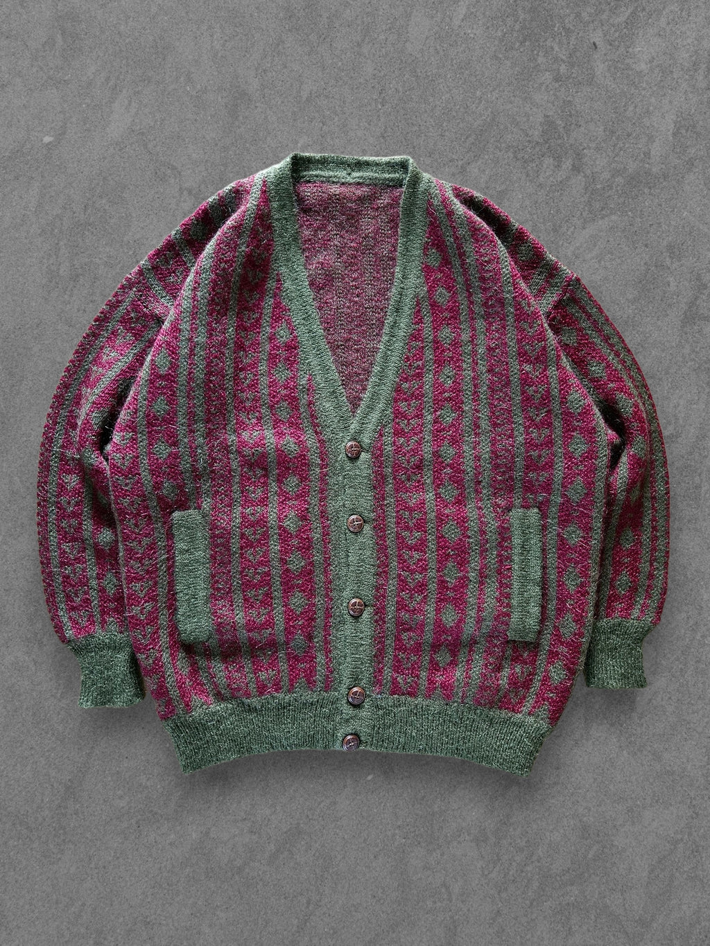 70s SPANISH MOHAIR CARDIGAN [XL]