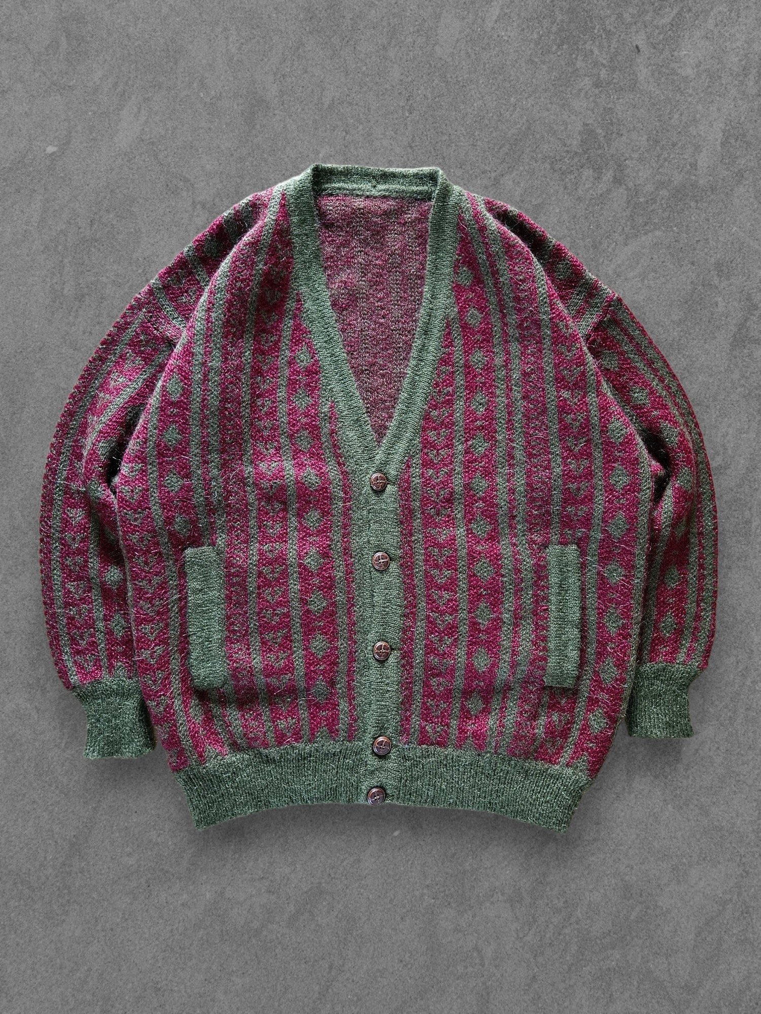 70s SPANISH MOHAIR CARDIGAN [XL]