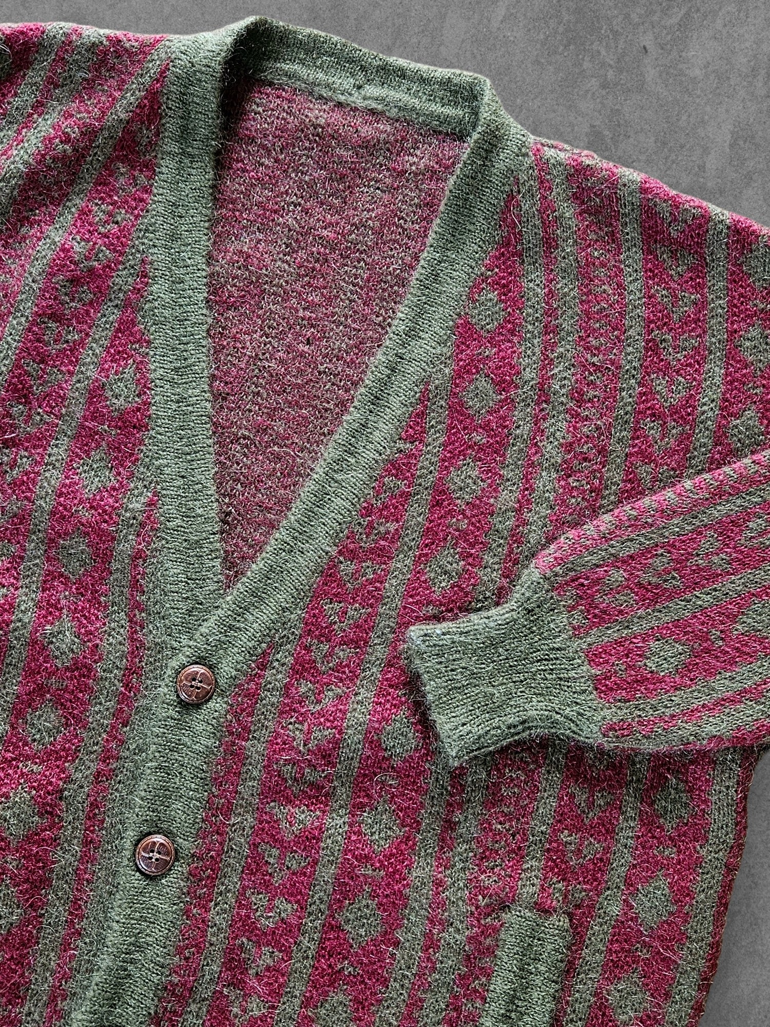 70s SPANISH MOHAIR CARDIGAN [XL]