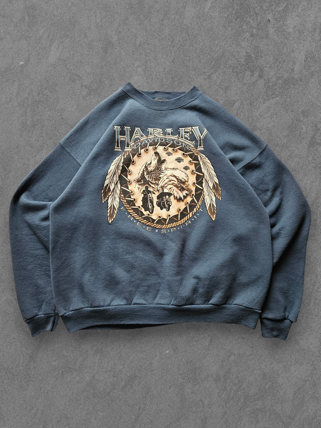 80s HANES ''HARLEY DAVIDSON NY'' SWEATSHIRT [XXL]