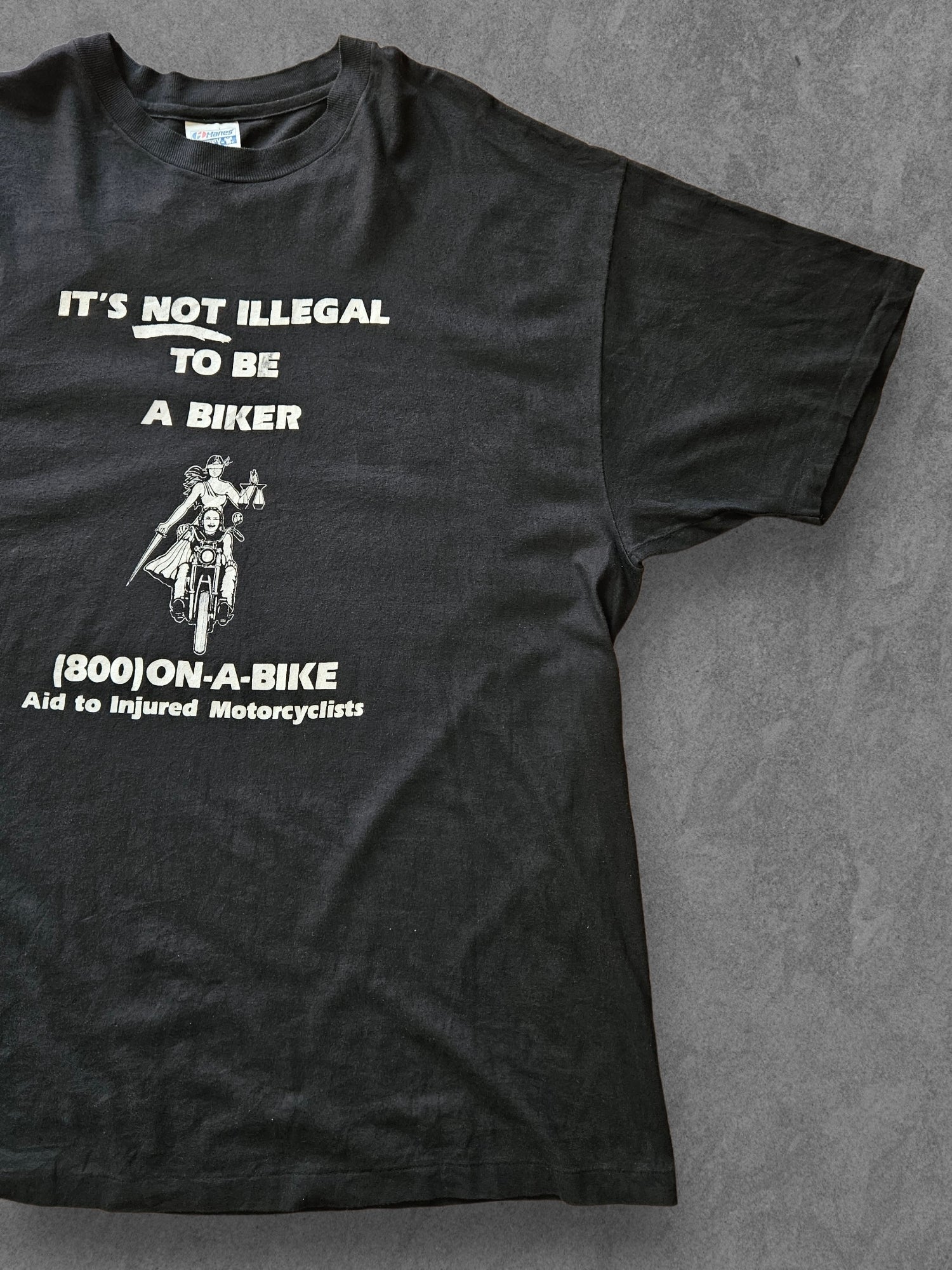 80s HANES ''ON-A-BIKE'' T-SHIRT [XXL]