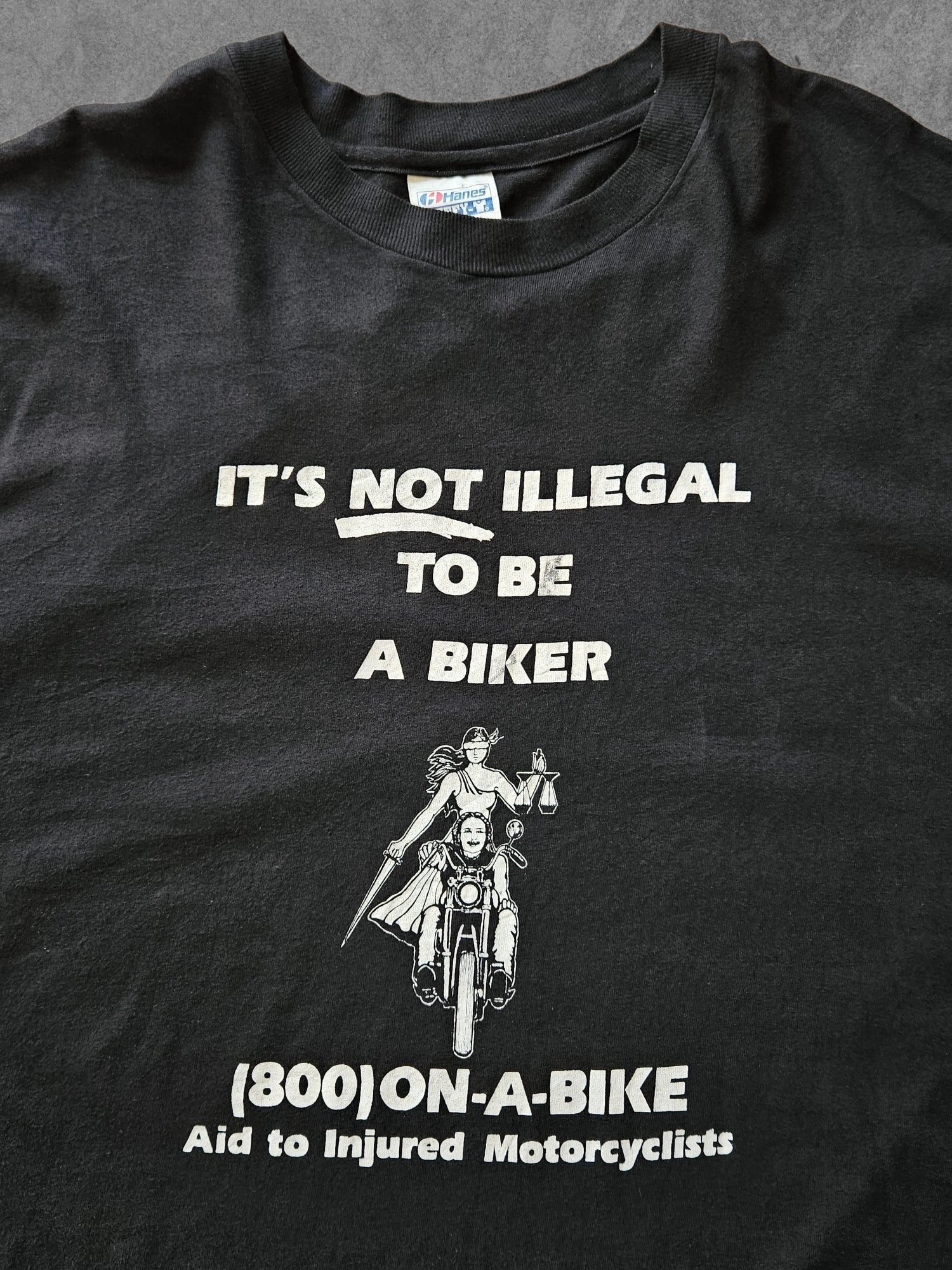 80s HANES ''ON-A-BIKE'' T-SHIRT [XXL]