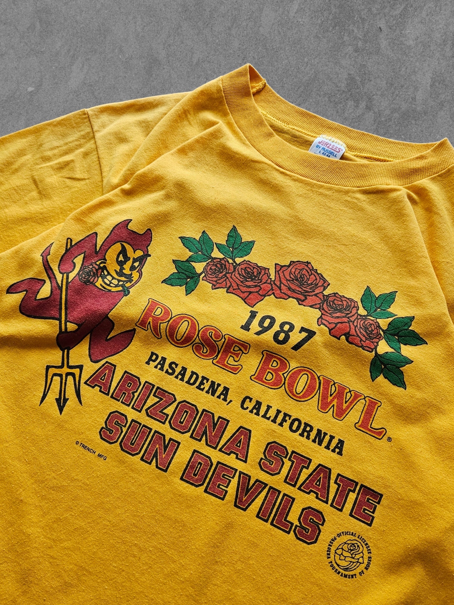 80s JERZEES ''ROSE BOWL'' T-SHIRT [L]