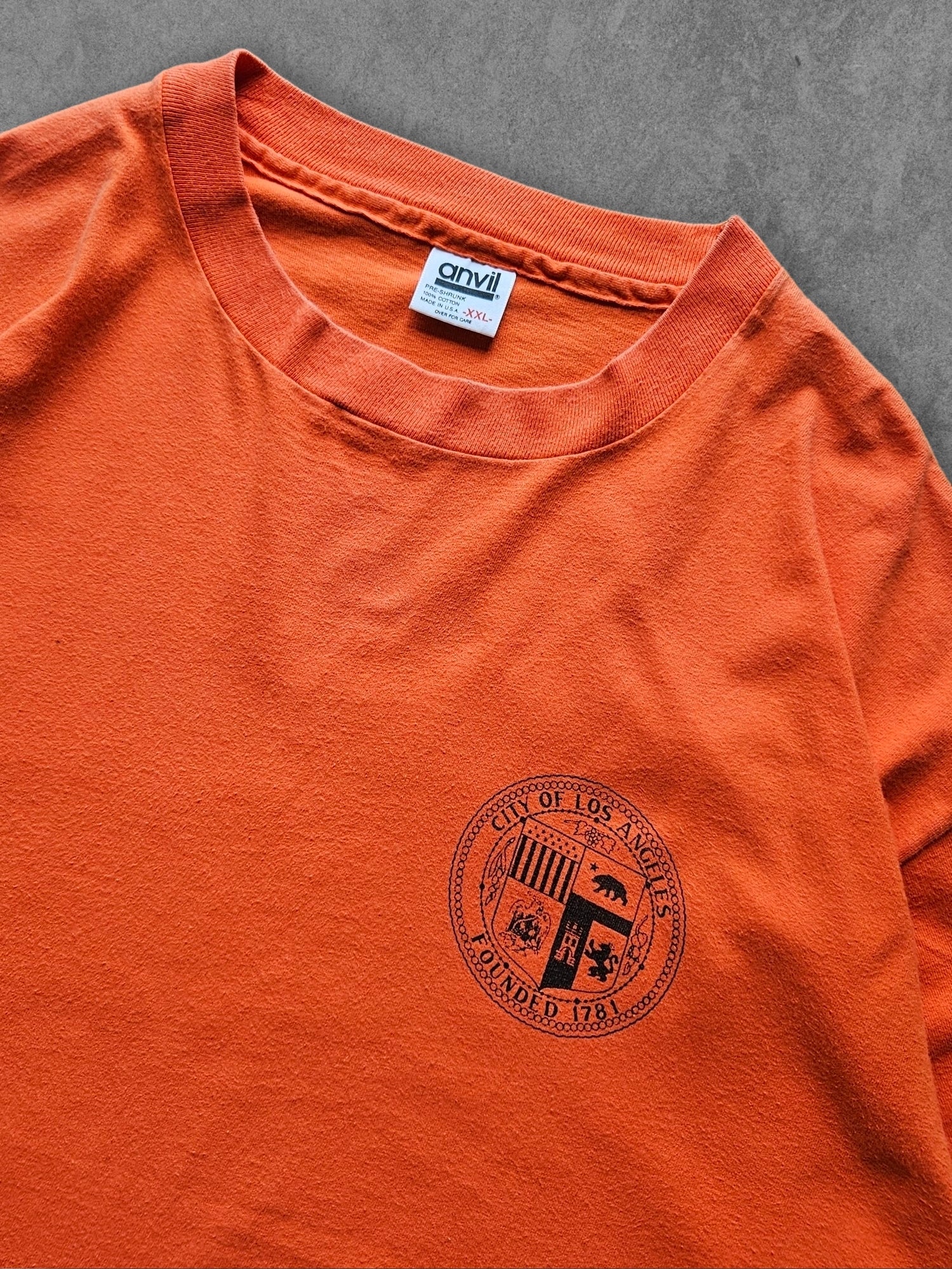 90s ANVIL ''CITY OF LOS ANGELES'' T-SHIRT [XXL]