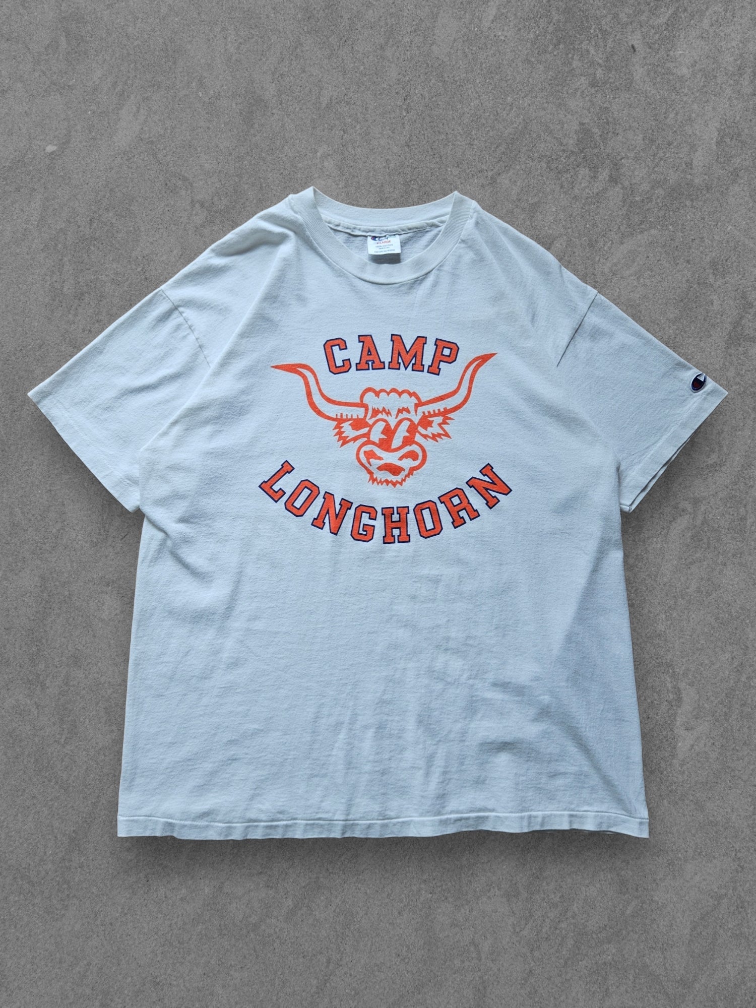 90s CHAMPION ''CAMP LONGHORN'' T-SHIRT [XL]