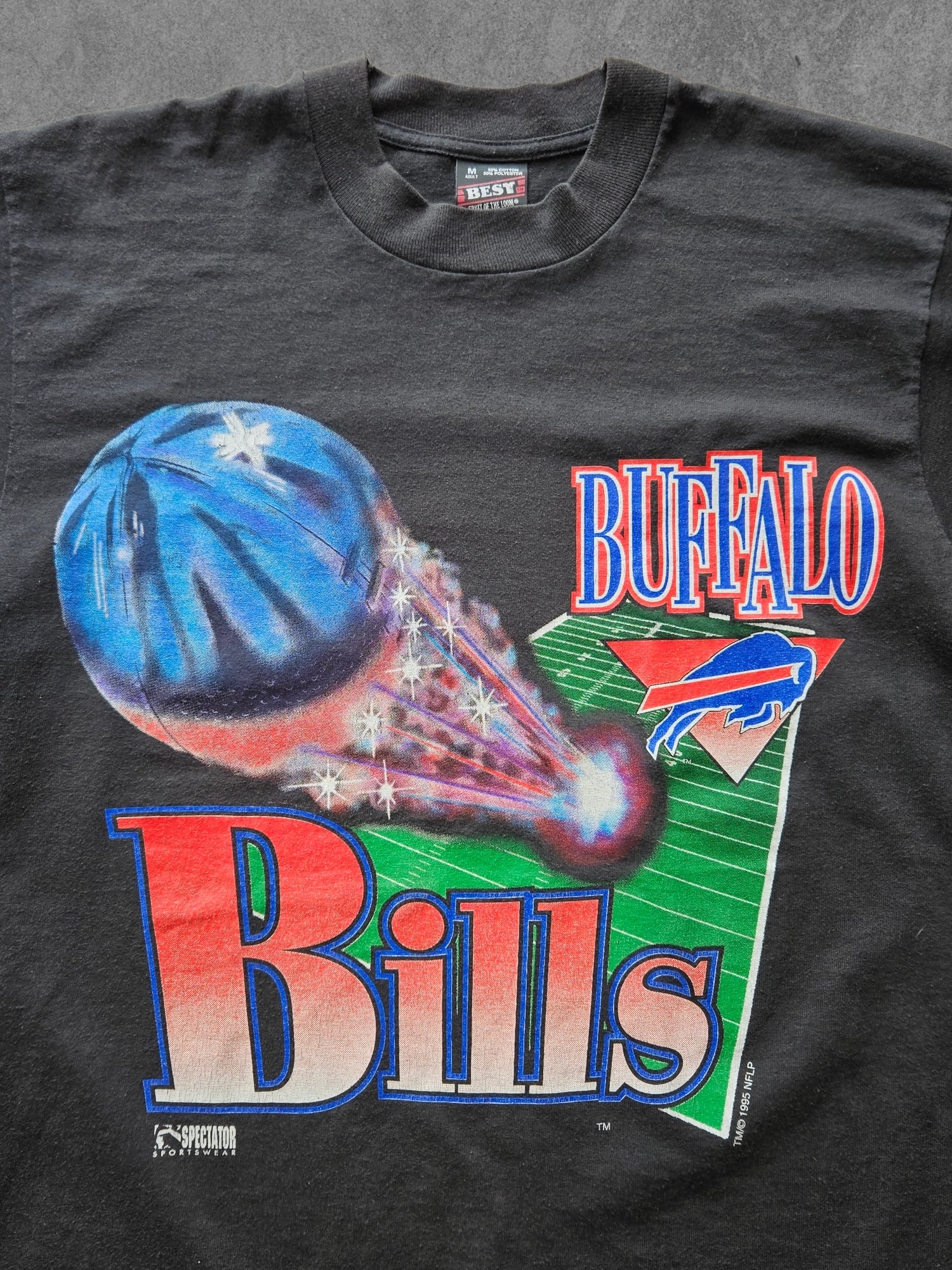 90s FRUIT OF THE LOOM ''BUFFALO BILLS'' T-SHIRT [M]