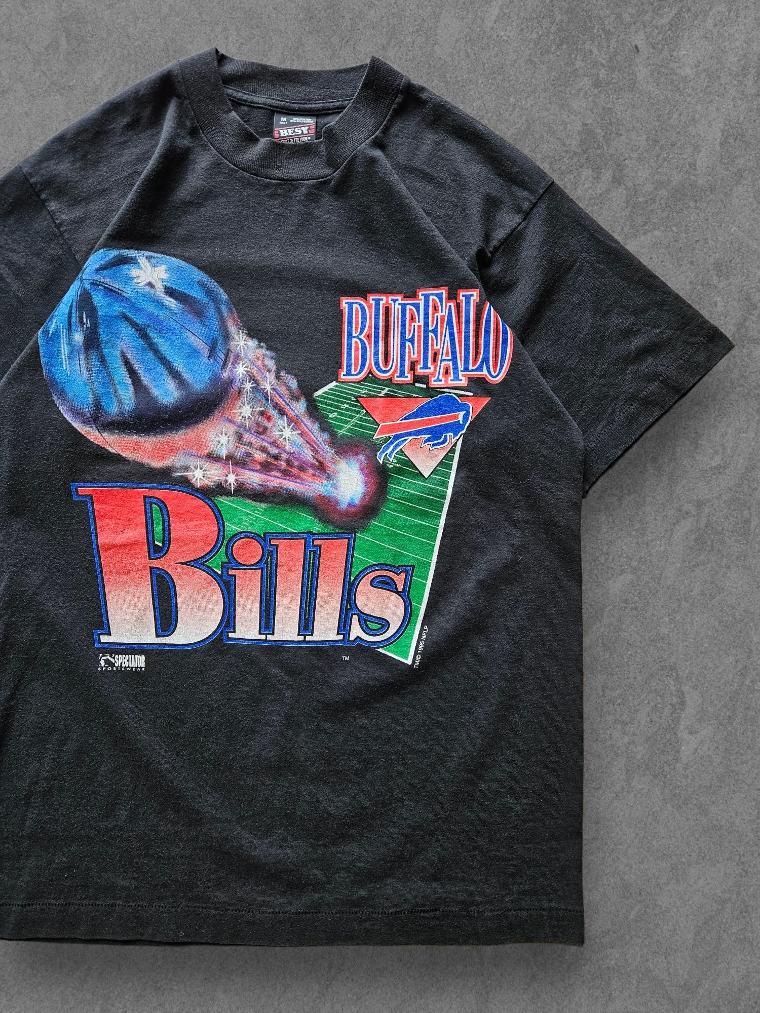 90s FRUIT OF THE LOOM ''BUFFALO BILLS'' T-SHIRT [M]