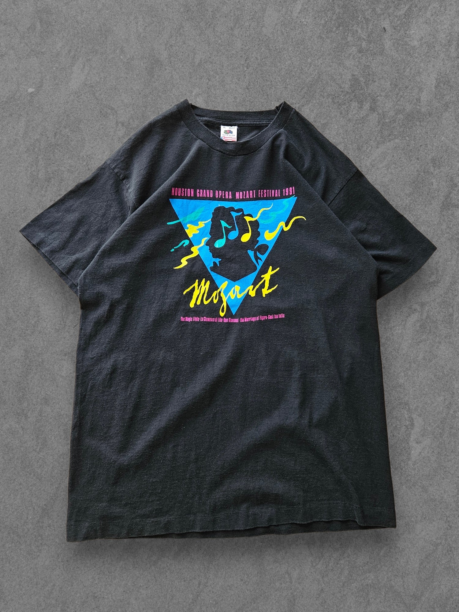 90s FRUIT OF THE LOOM ''MOZART FESTIVAL'' T-SHIRT [XL]