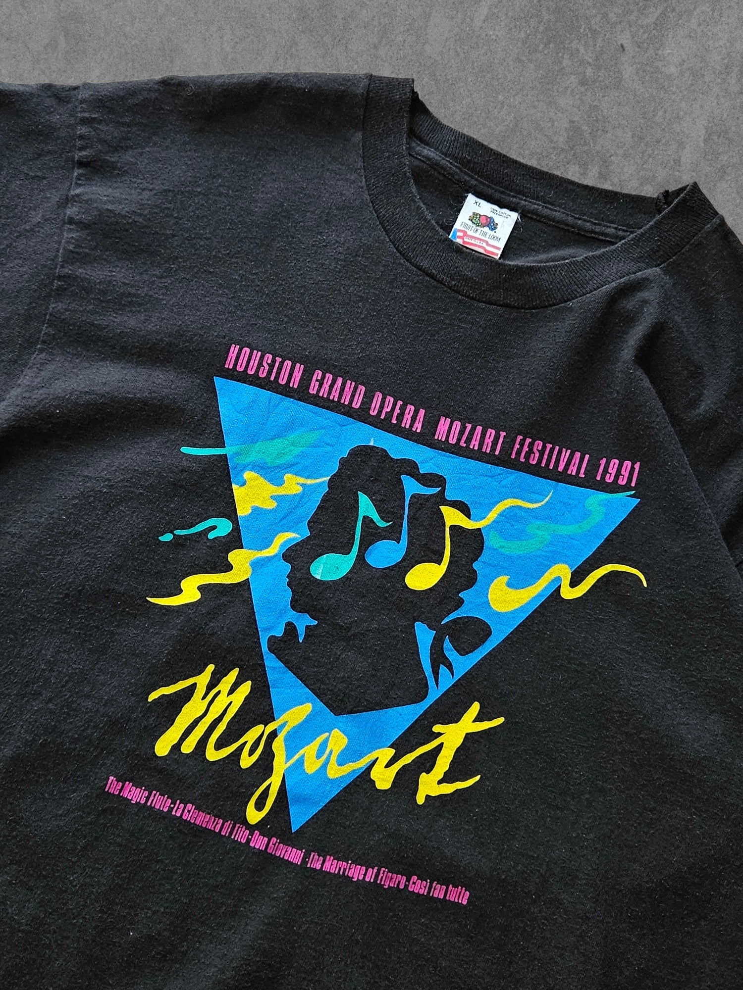 90s FRUIT OF THE LOOM ''MOZART FESTIVAL'' T-SHIRT [XL]