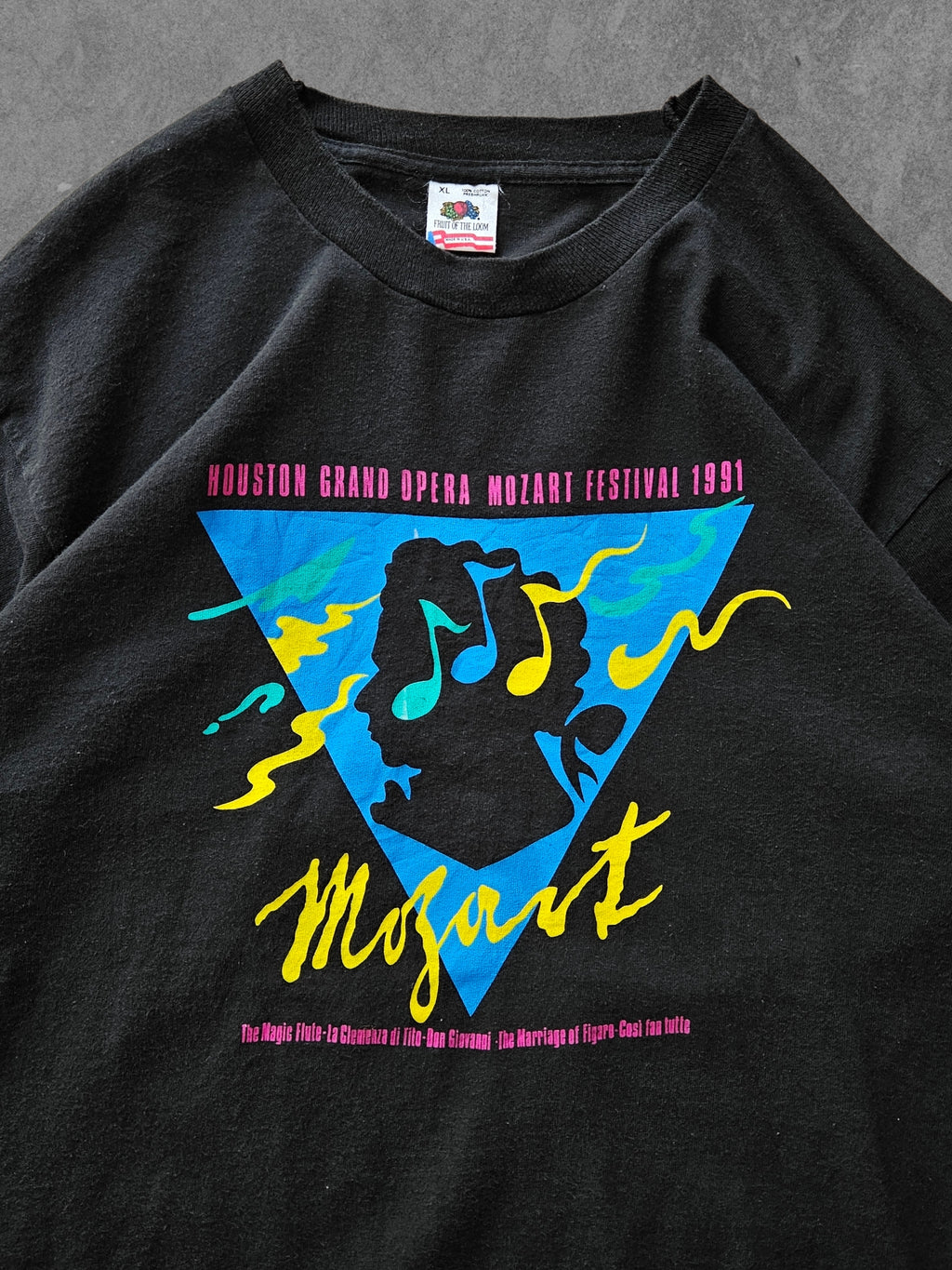 90s FRUIT OF THE LOOM ''MOZART FESTIVAL'' T-SHIRT [XL]