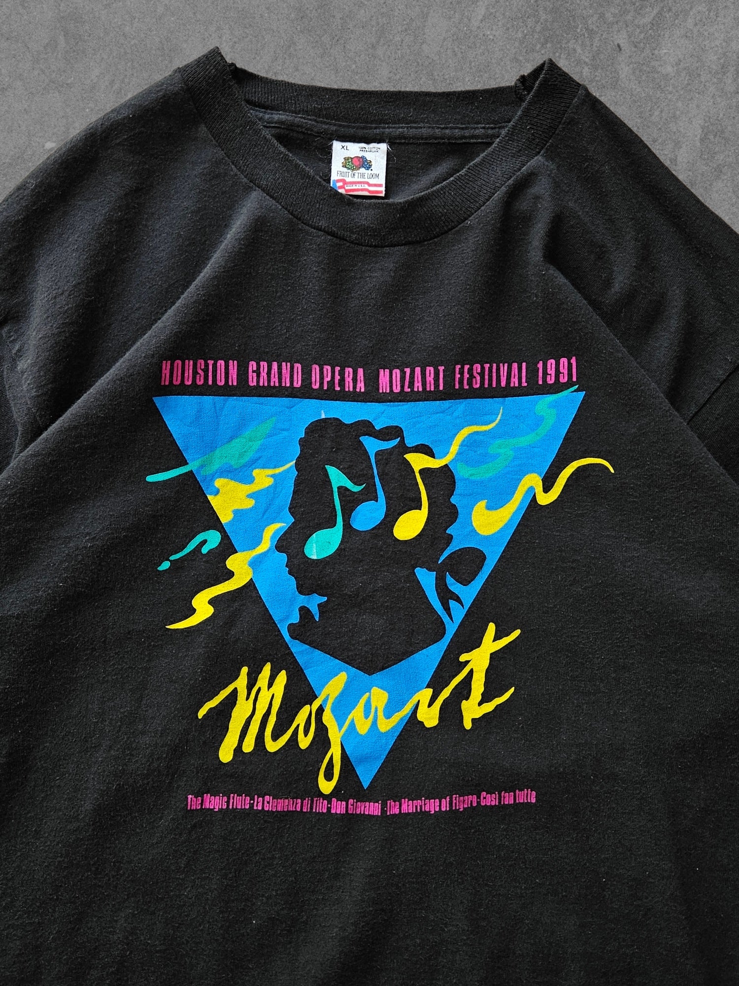 90s FRUIT OF THE LOOM ''MOZART FESTIVAL'' T-SHIRT [XL]