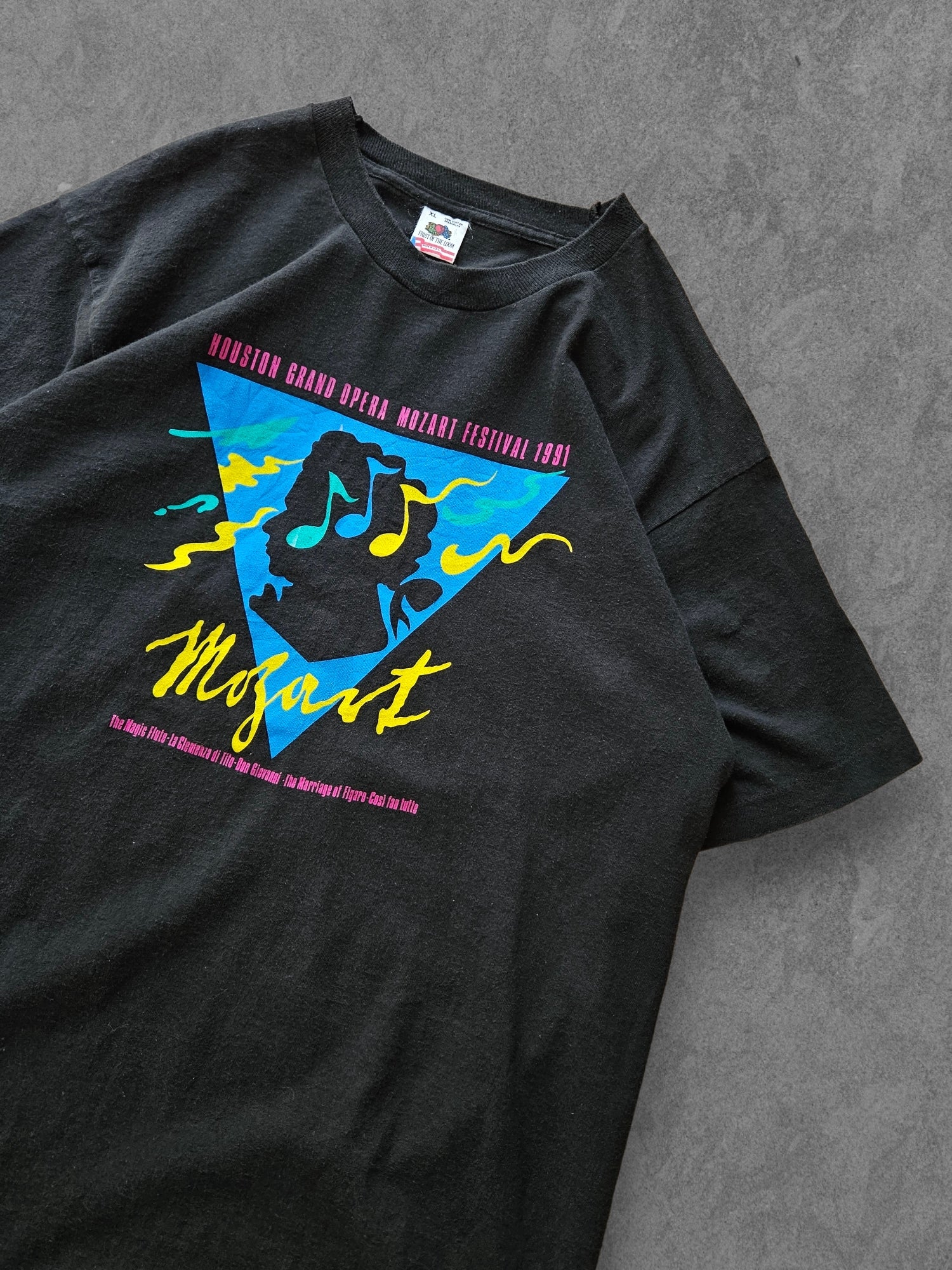 90s FRUIT OF THE LOOM ''MOZART FESTIVAL'' T-SHIRT [XL]