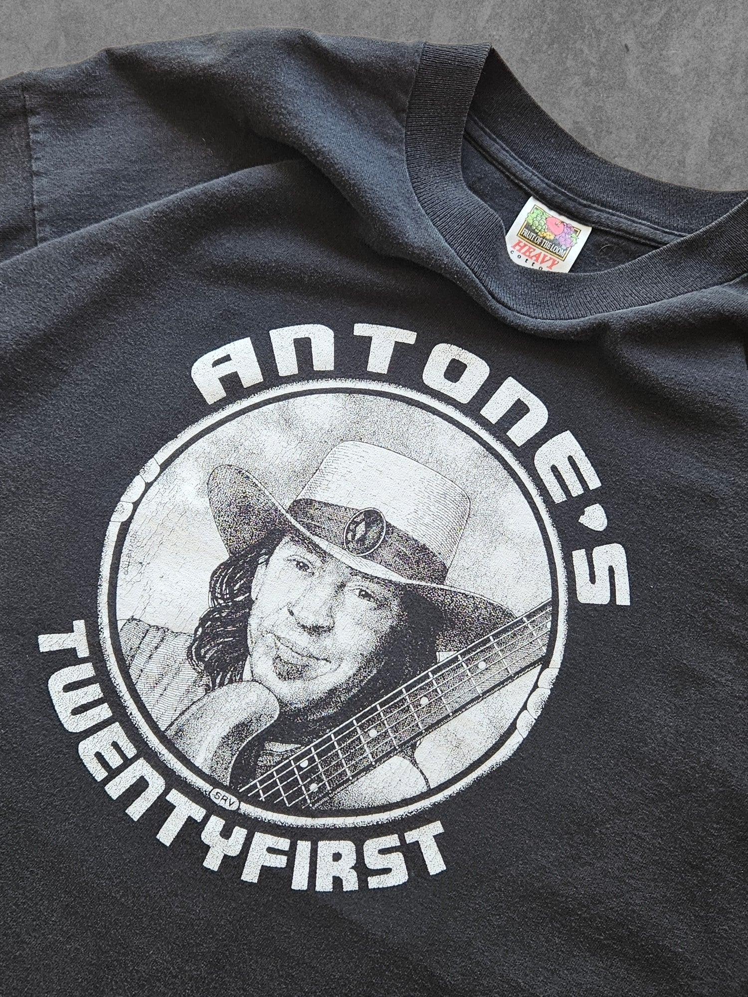 90s FRUIT OF THE LOOM ''STEVIE RAY VAUGHAN'' T-SHIRT [XL]