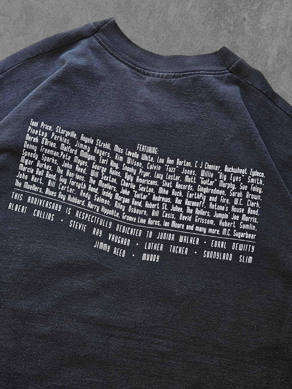 90s FRUIT OF THE LOOM ''STEVIE RAY VAUGHAN'' T-SHIRT [XL]