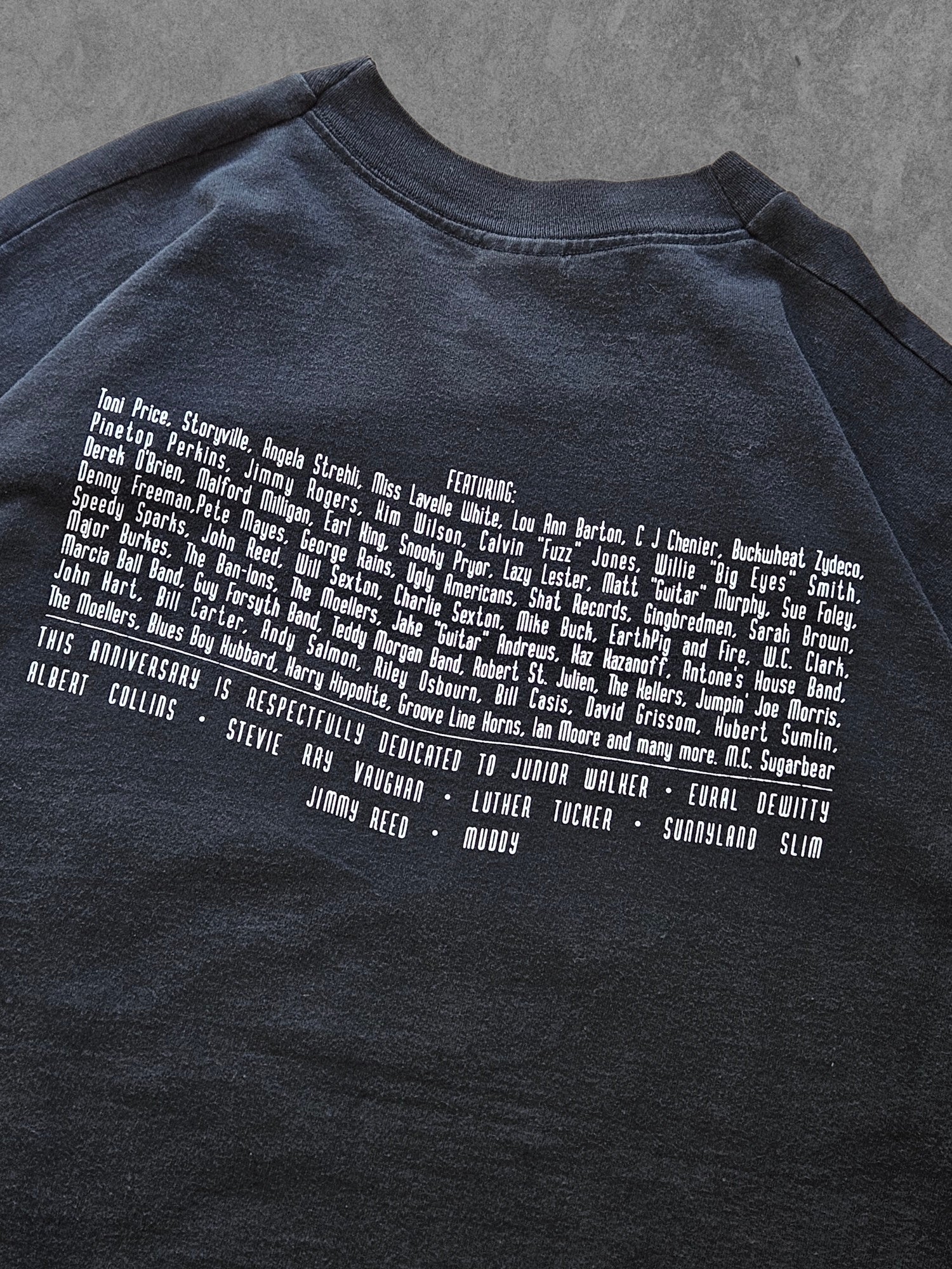 90s FRUIT OF THE LOOM ''STEVIE RAY VAUGHAN'' T-SHIRT [XL]