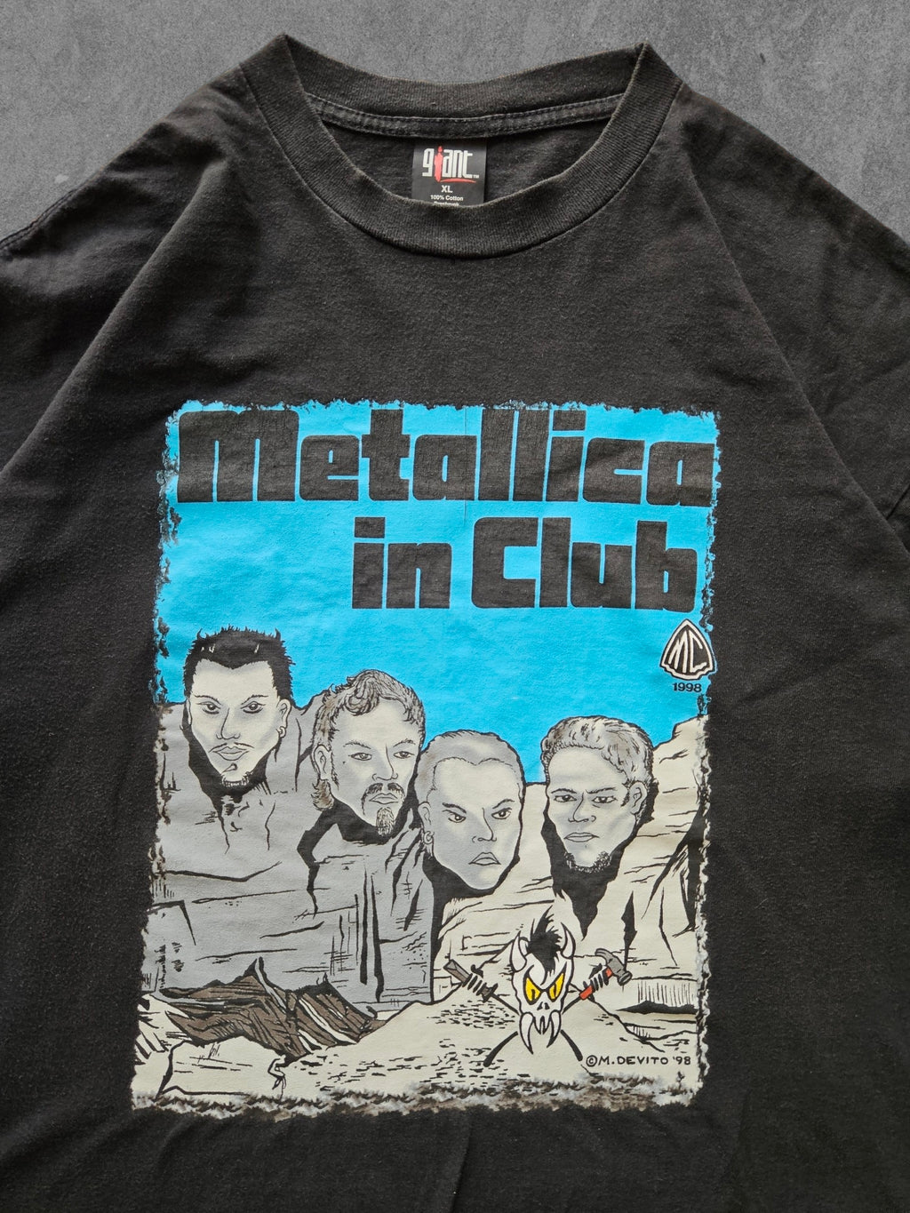 90s GIANT ''METALLICA RUSHMORE'' T-SHIRT [XL]
