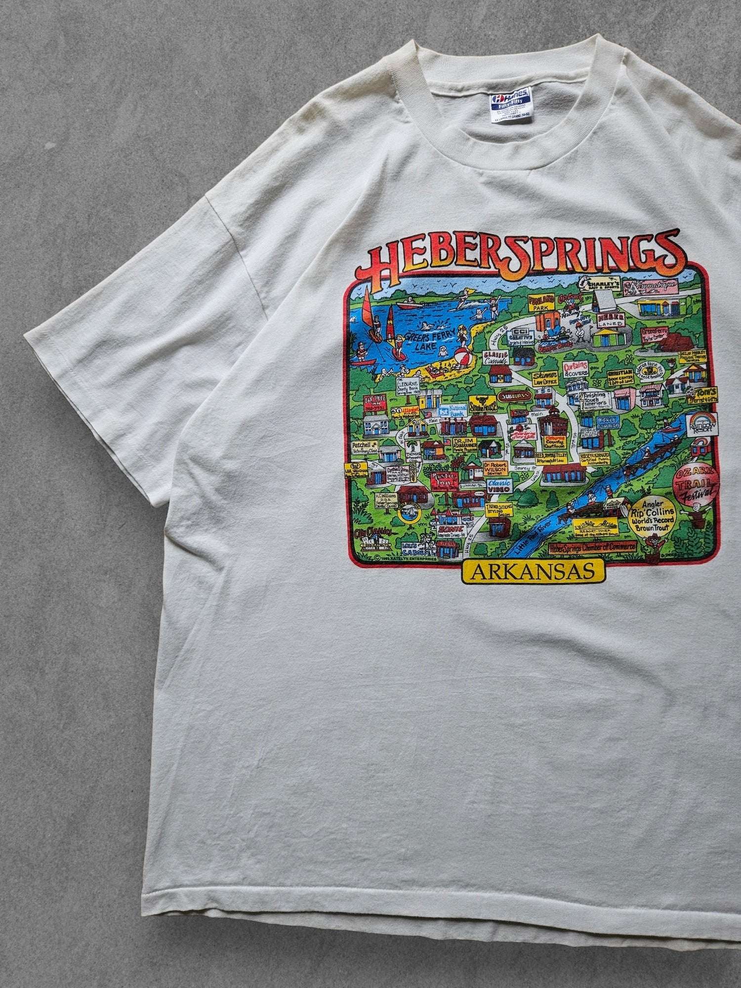 90s HANES ''HEBER SPRINGS'' T-SHIRT [XXL]