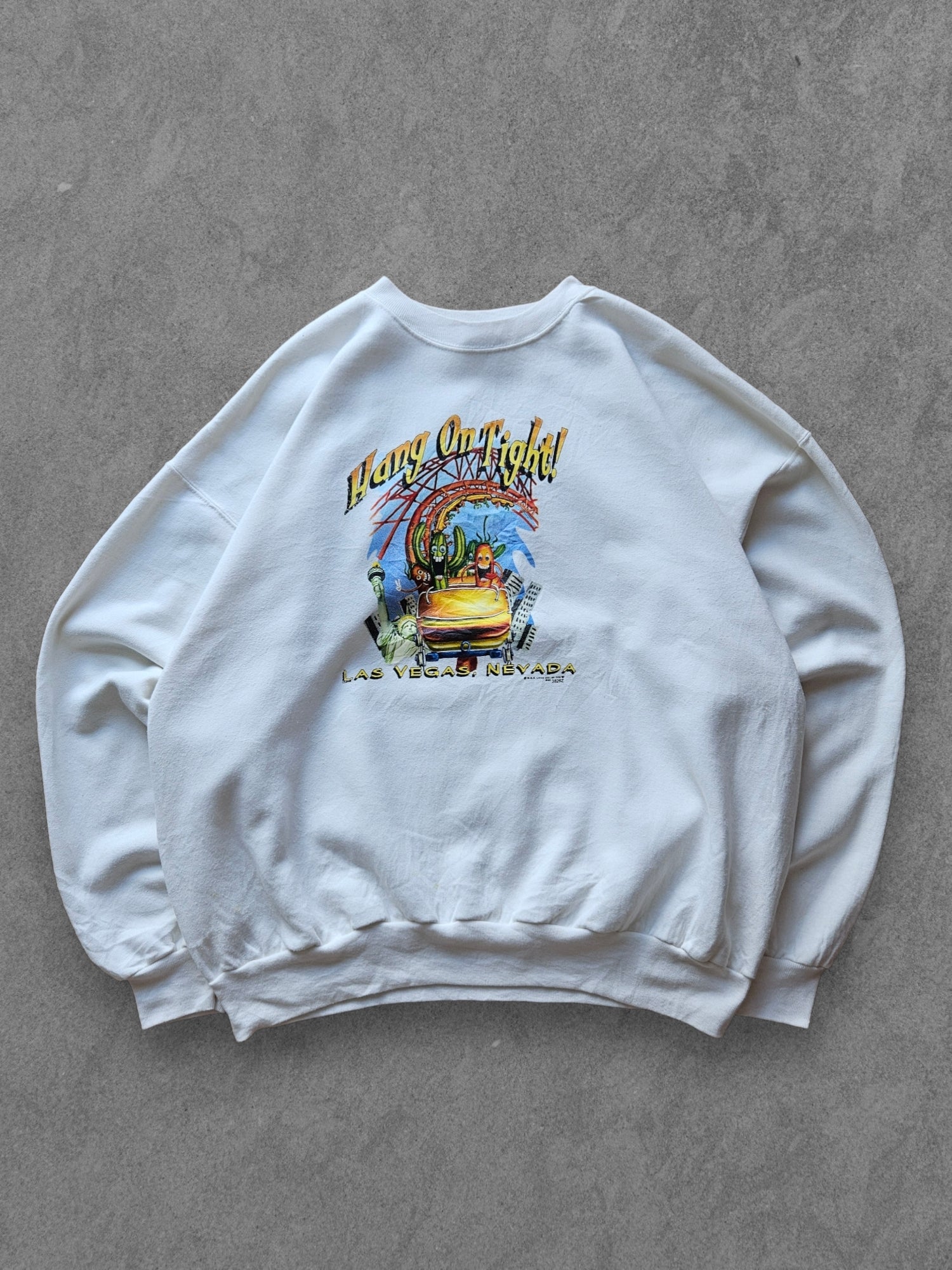 90s HANES ''LAS VEGAS'' SWEATSHIRT [XL]