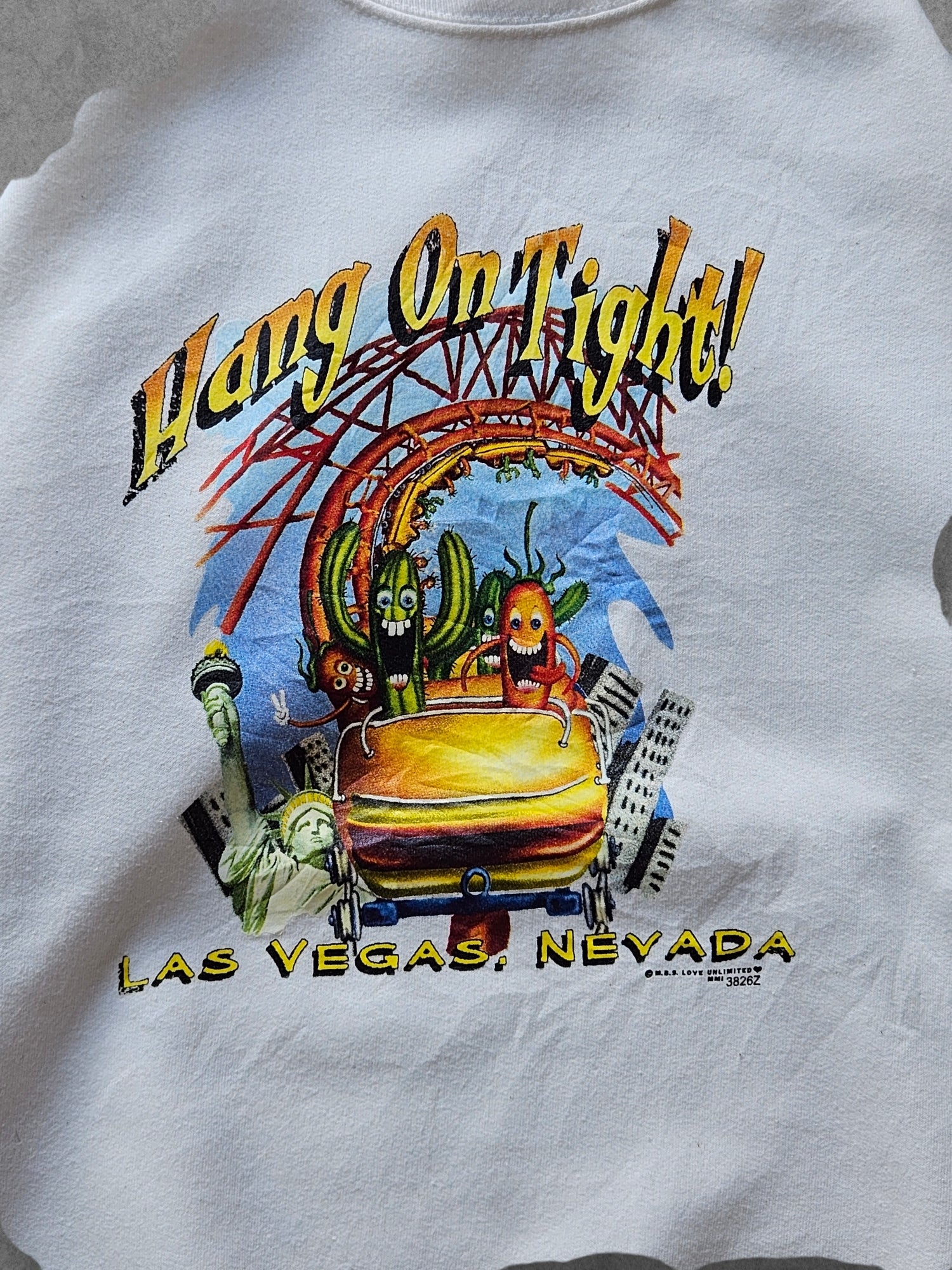 90s HANES ''LAS VEGAS'' SWEATSHIRT [XL]