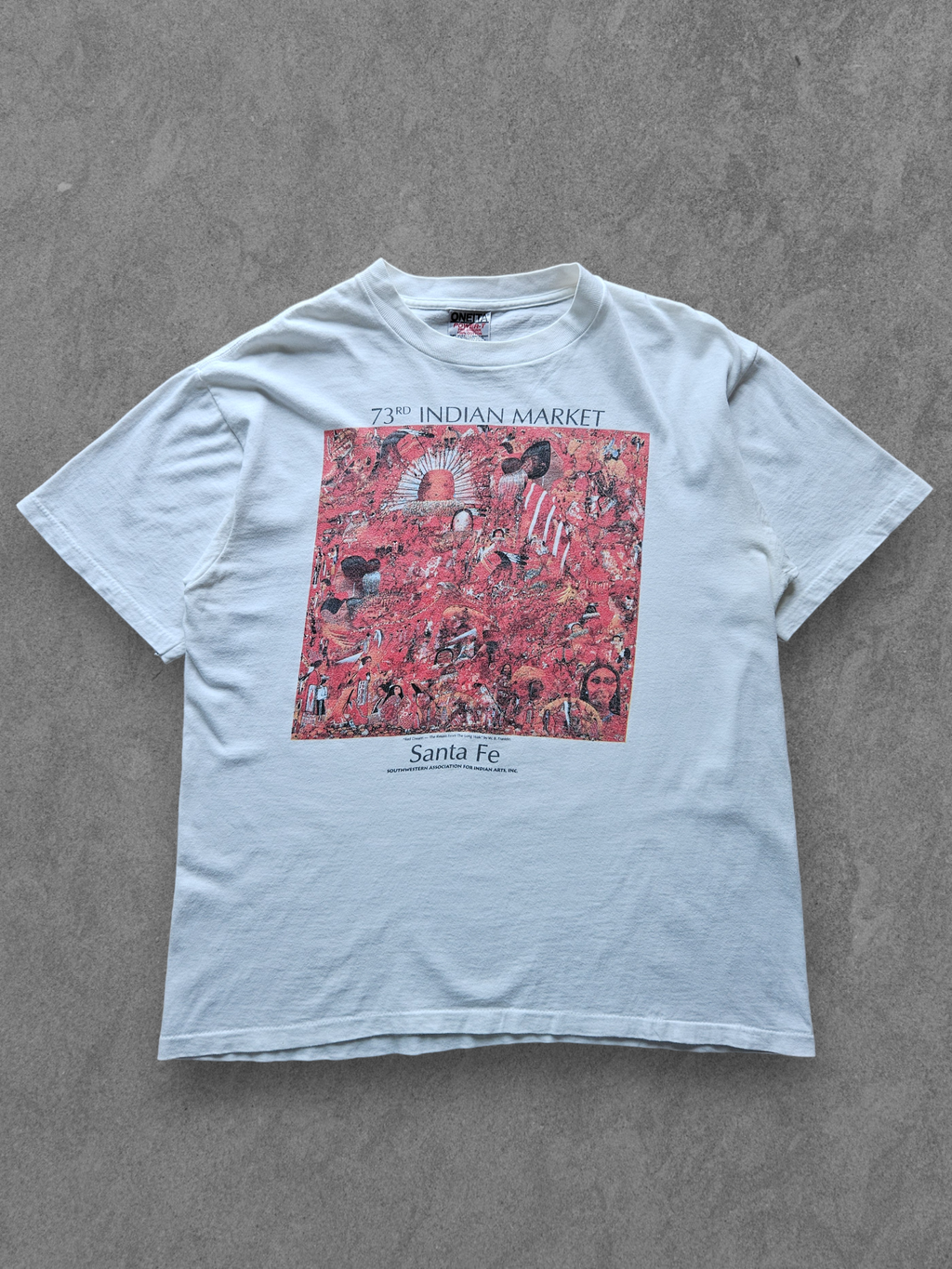 90s ONEITA ''RED DREAM'' T-SHIRT [XL]