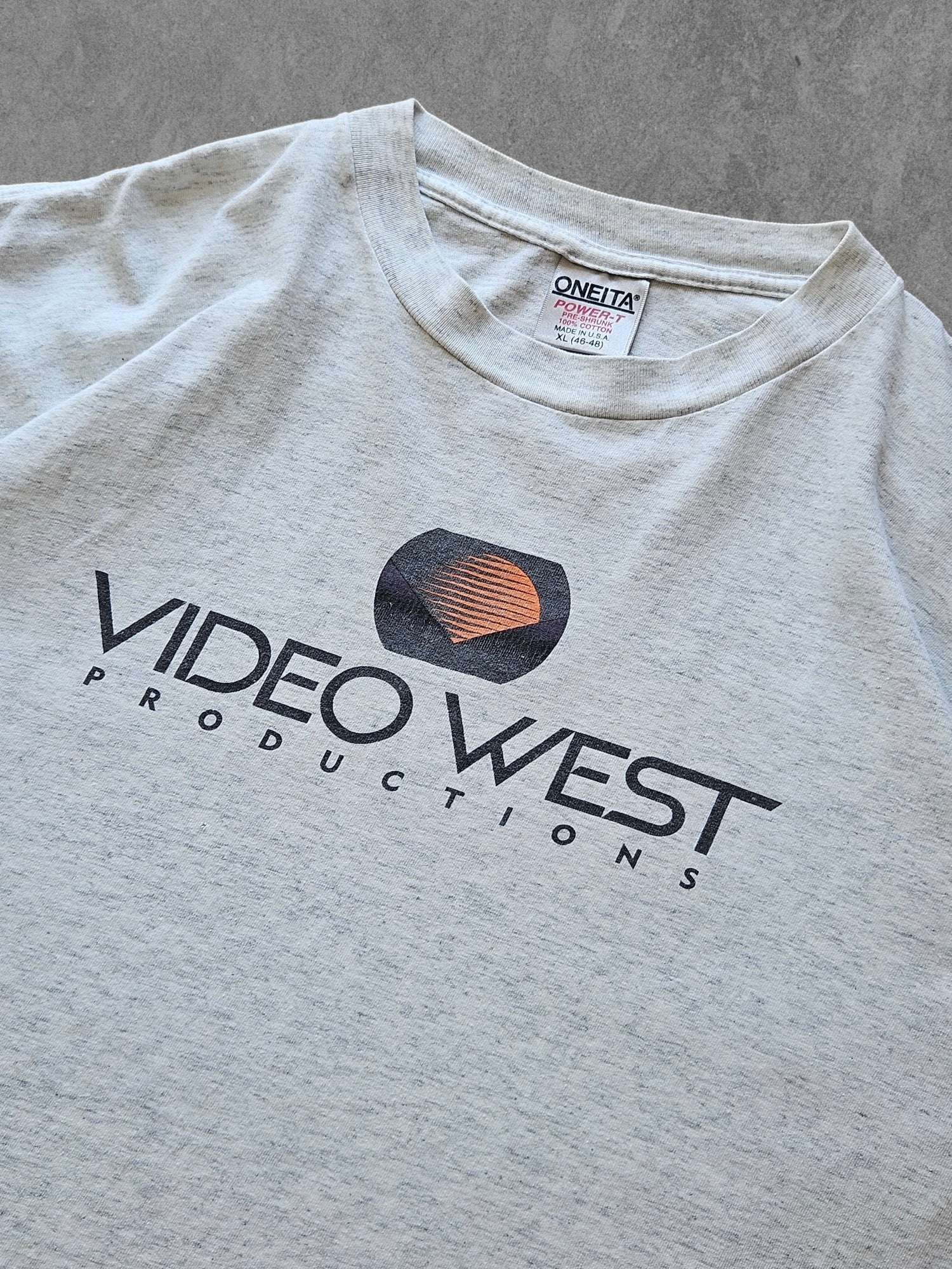 90s ONEITA ''VIDEO WEST PRODUCTIONS'' T-SHIRT [XL]