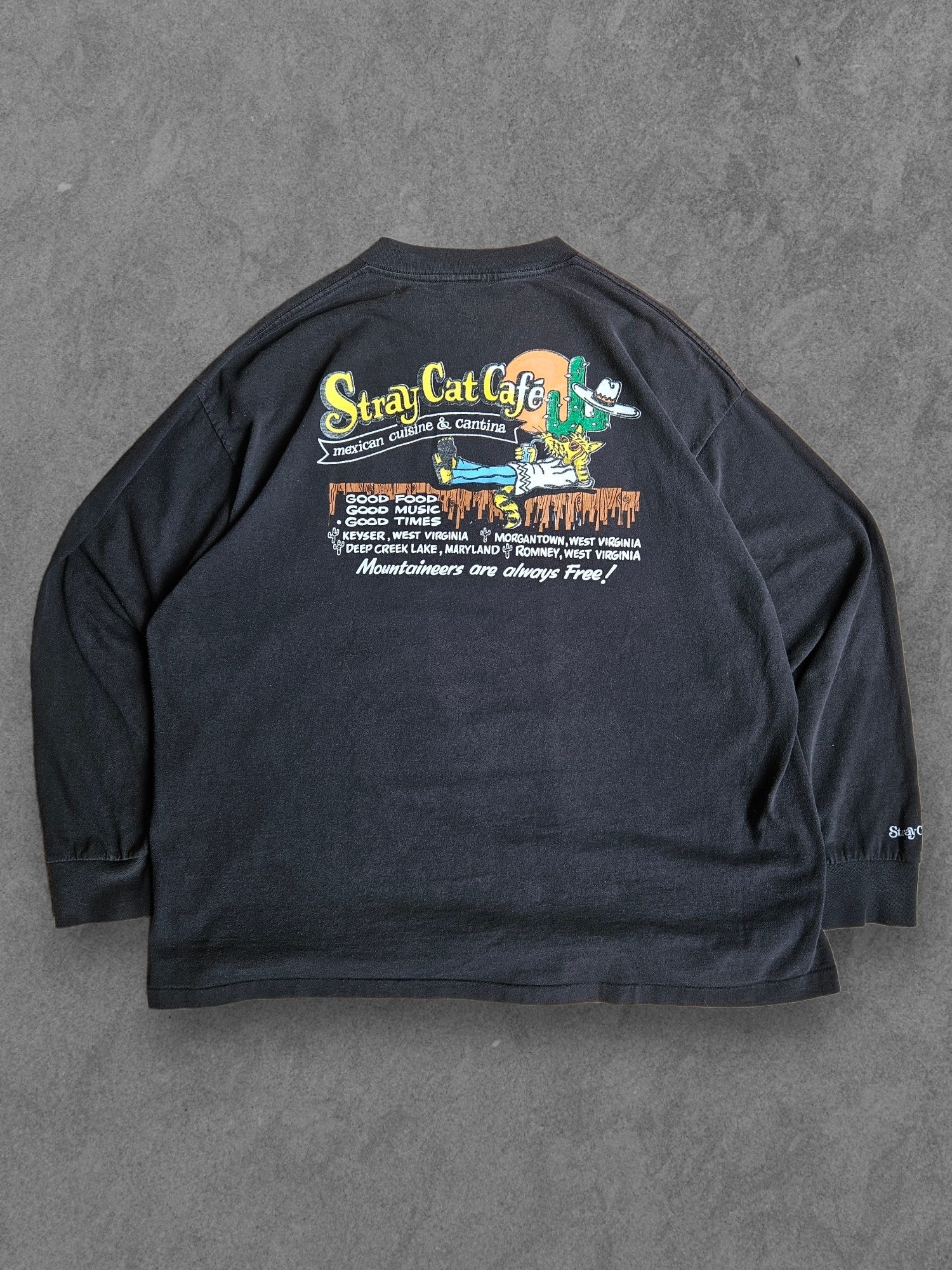 90s STRAY CAT CAFE MEXICAN CANTINA LONGSLEEVE [XL]