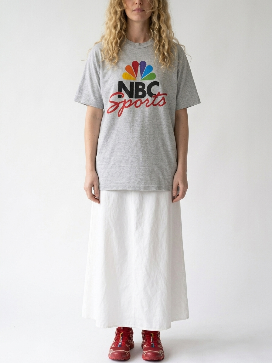 1990s Fruit of the Loom Vintage T-shirt ''NBC Sports Logo'' [XL]
