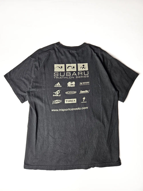 1990s Peterborough Half Iron Distance Triathlon Vintage T-Shirt [L]