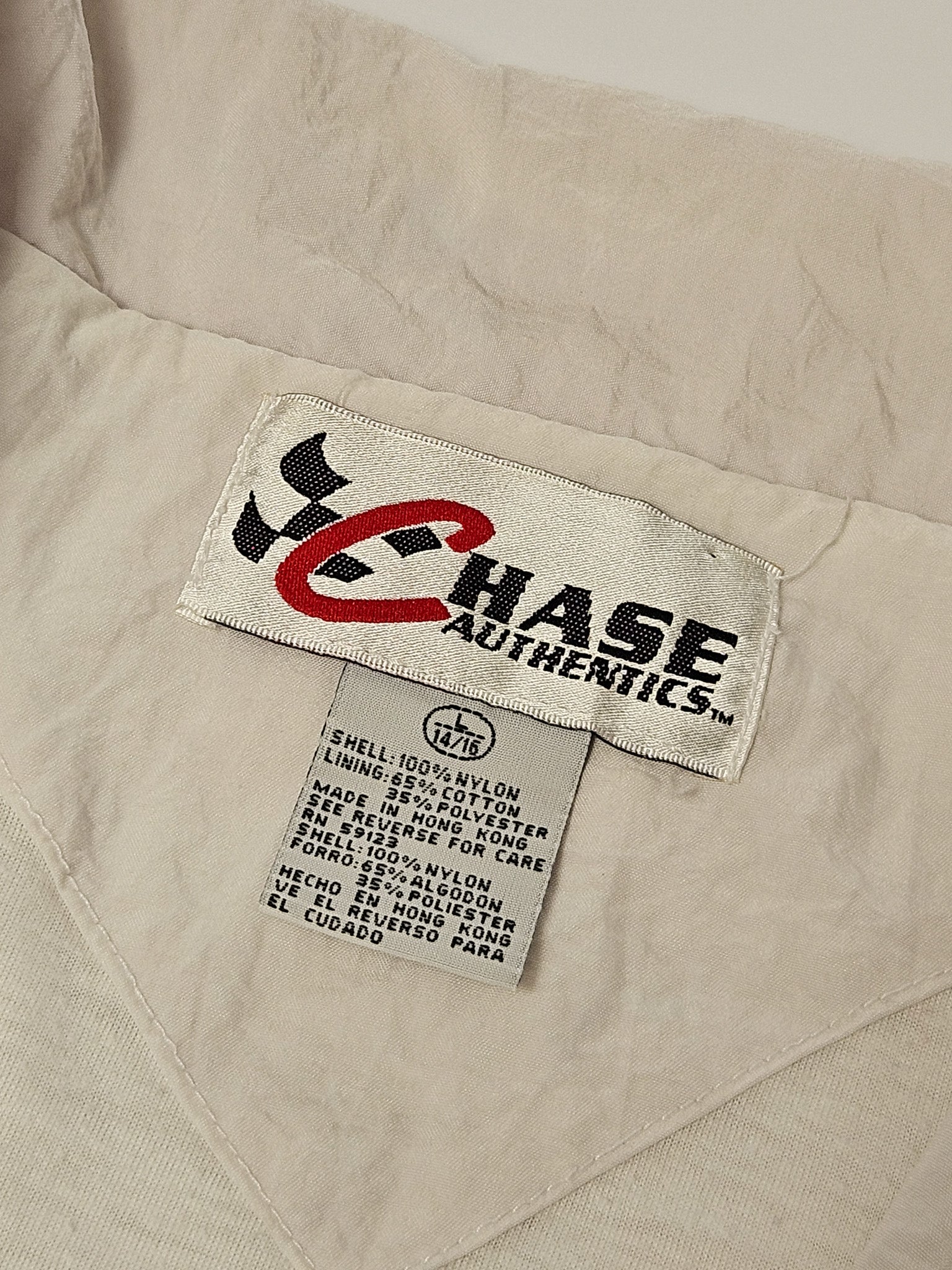 Binnenlabel van de jaren 90 DuPont Jeff Gordon NASCAR teamjas met maat S