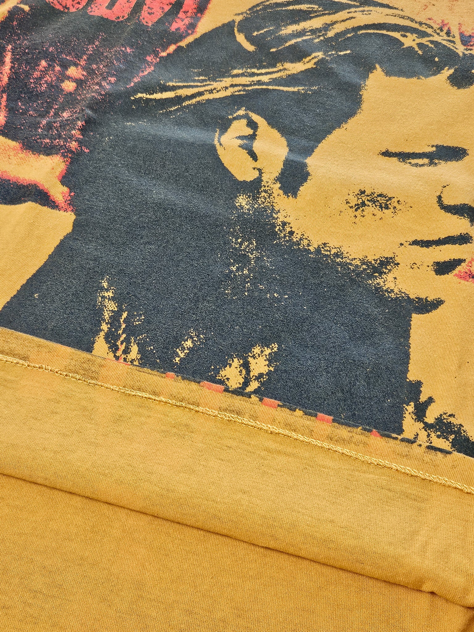 1990s Vintage Bon Jovi All Over Print T-shirt ''Portrait Graphic'' [L]