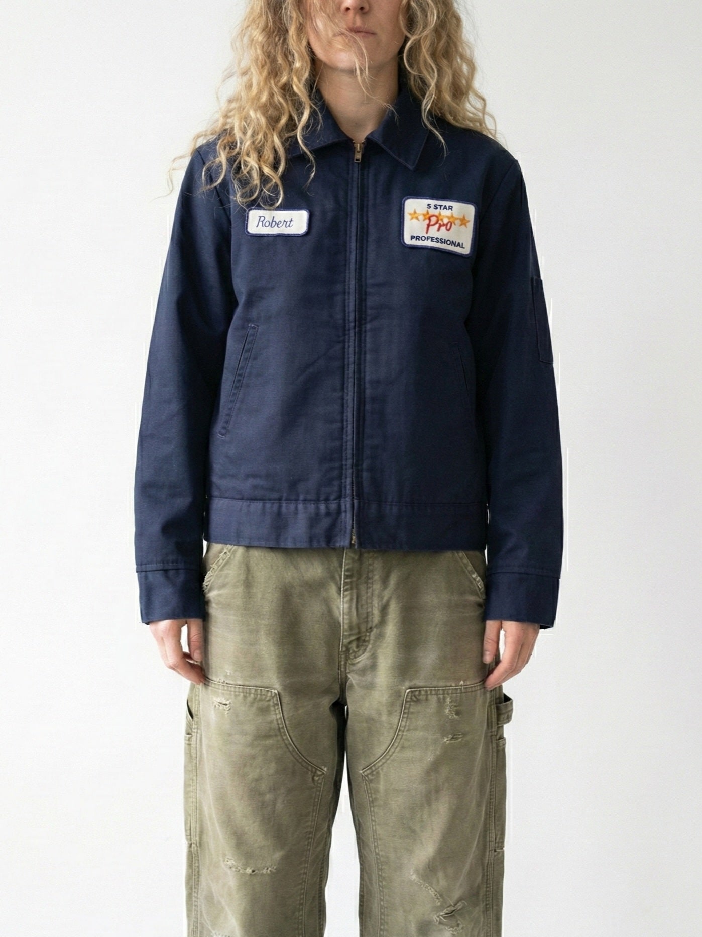 1990s Vintage Work Jacket ''5 Star Pro'' [L]